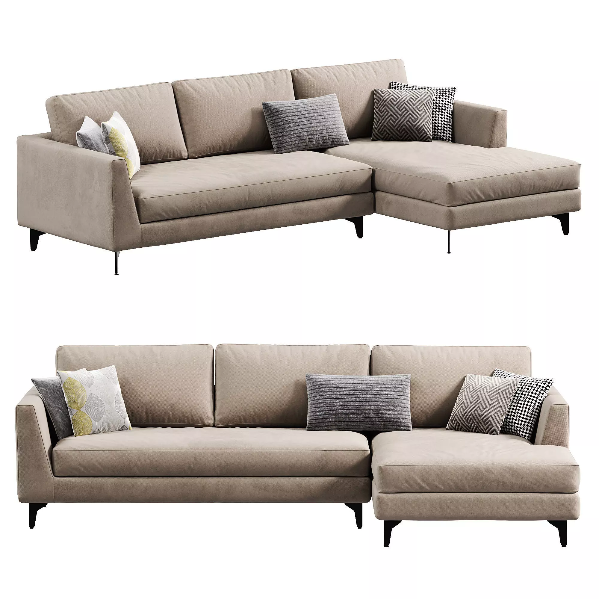 Meridiani Louis Up Sofa 3D model_0