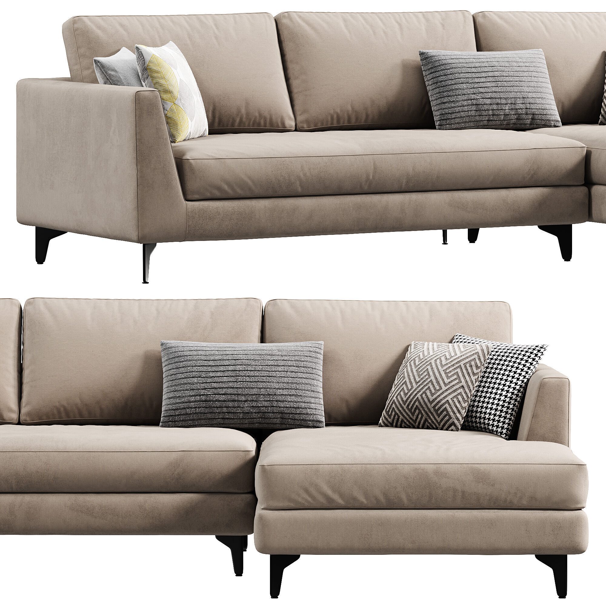 Meridiani Louis Up Sofa 3D model_2