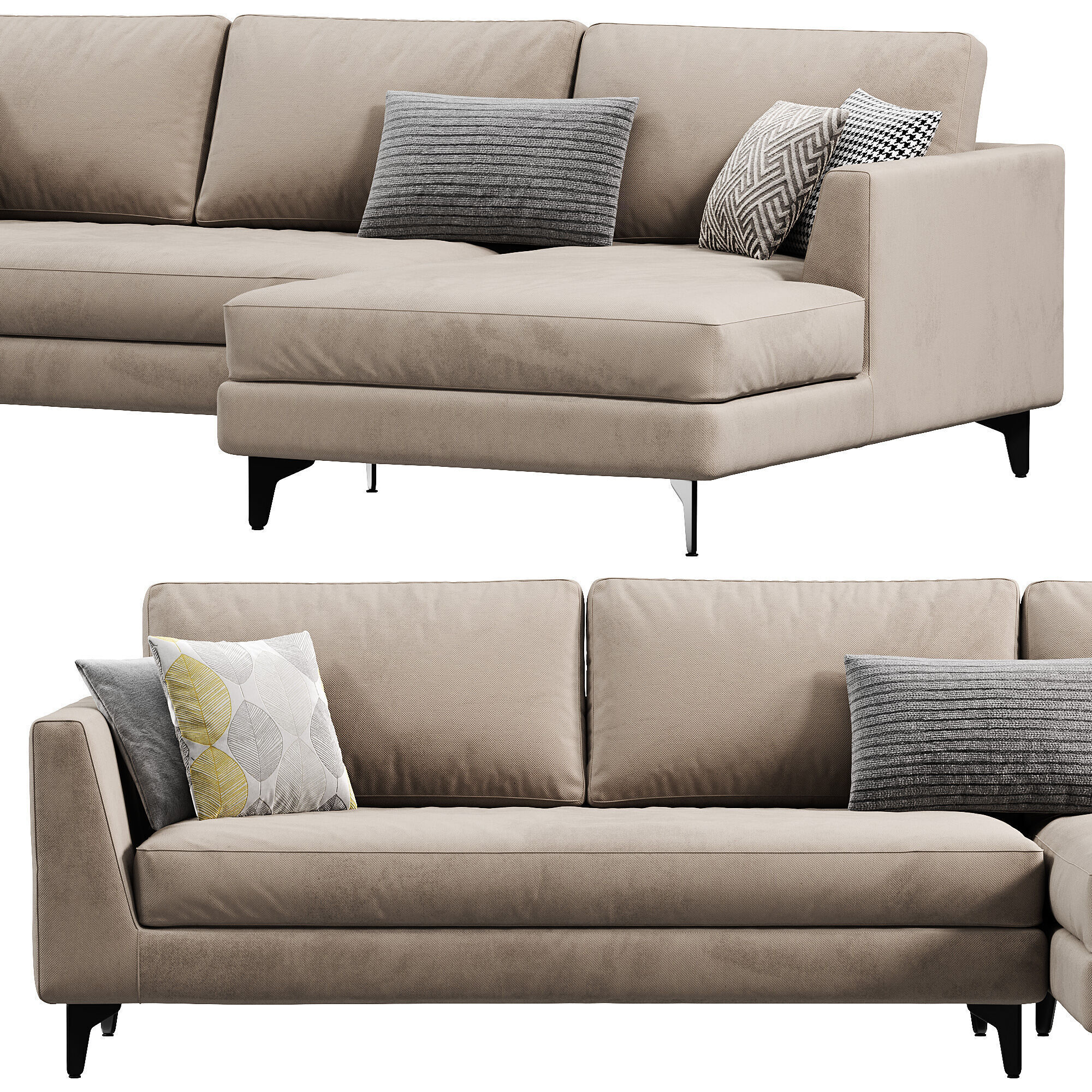 Meridiani Louis Up Sofa 3D model_3