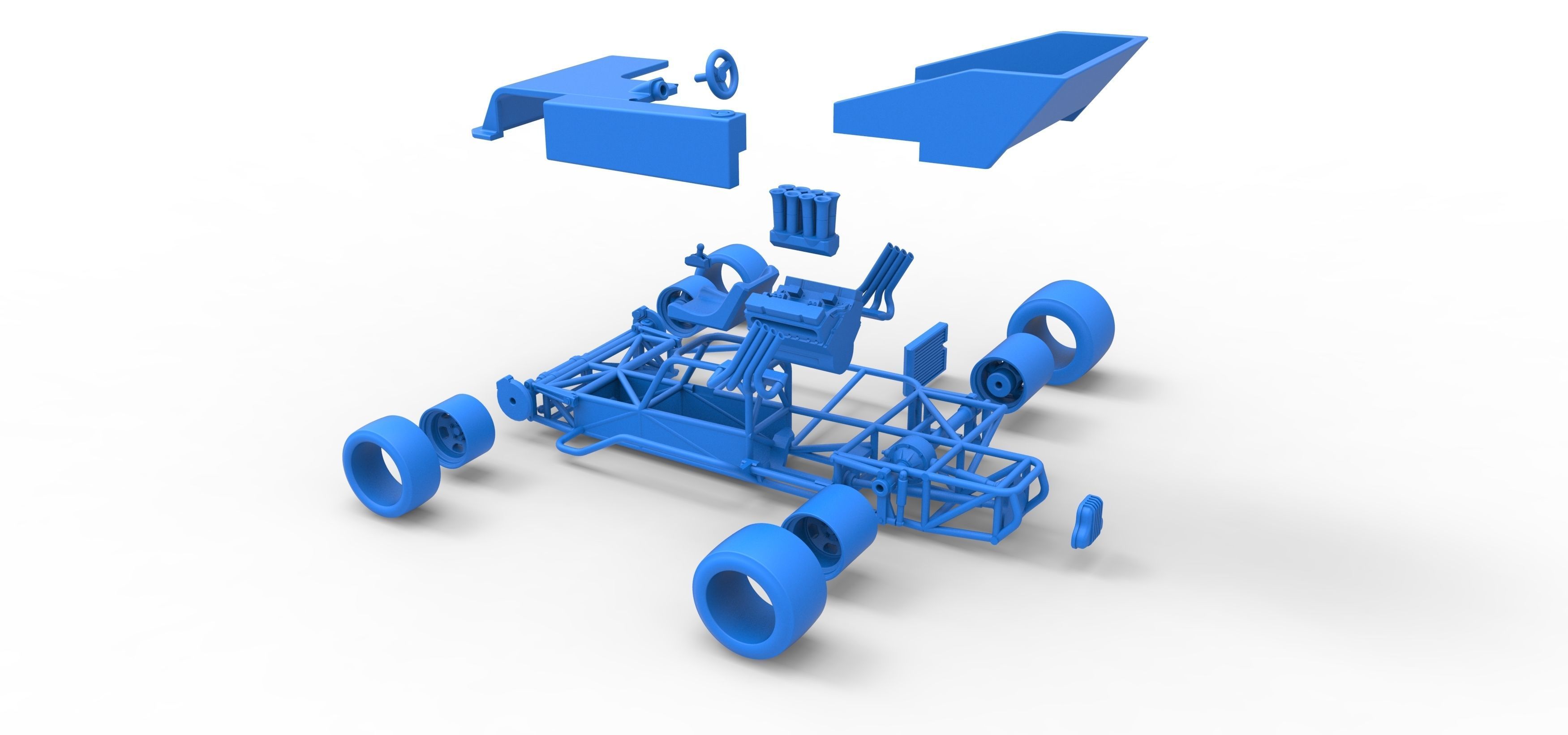 Supermodified rear engine race car Scale 1 to 25 3D print model_57