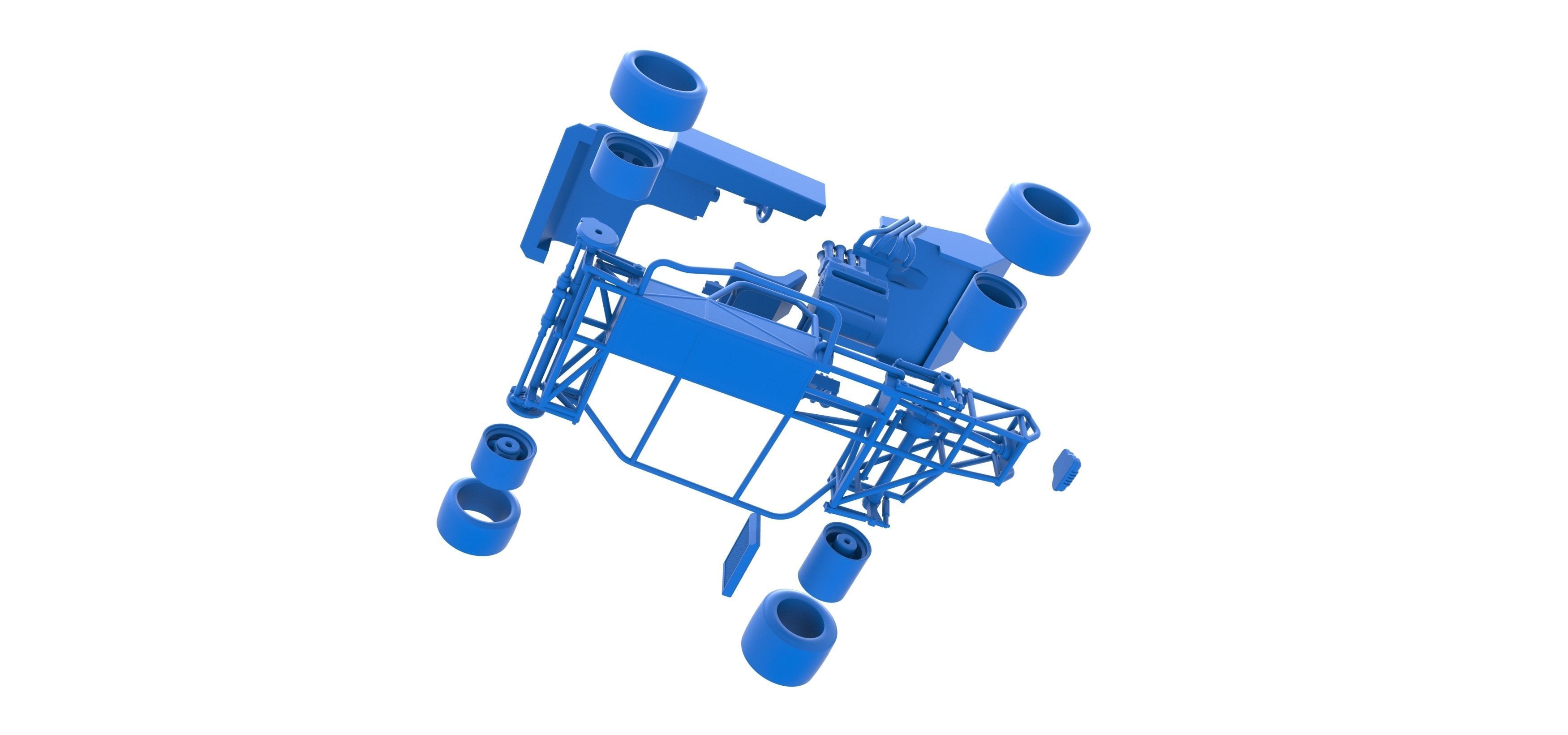 Supermodified rear engine race car Scale 1 to 25 3D print model_53
