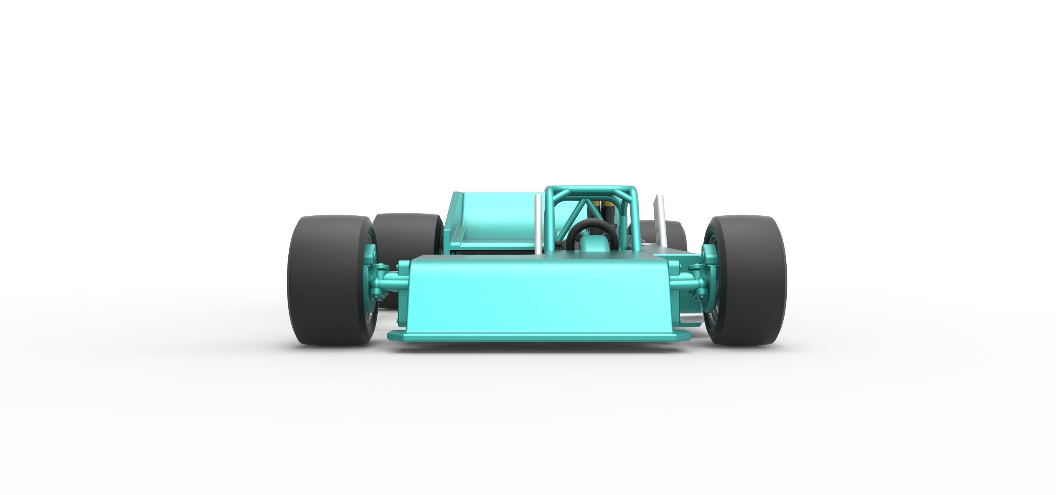 Supermodified rear engine race car Scale 1 to 25 3D print model_7