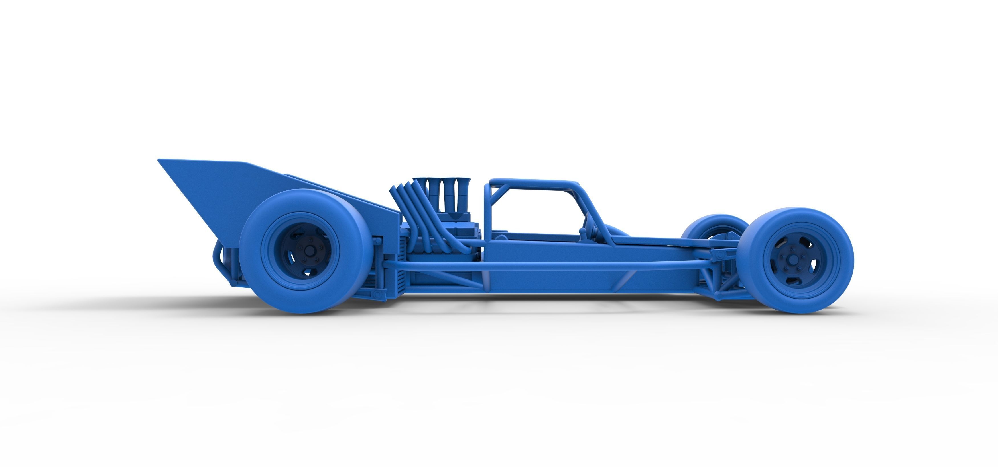 Supermodified rear engine race car Scale 1 to 25 3D print model_45