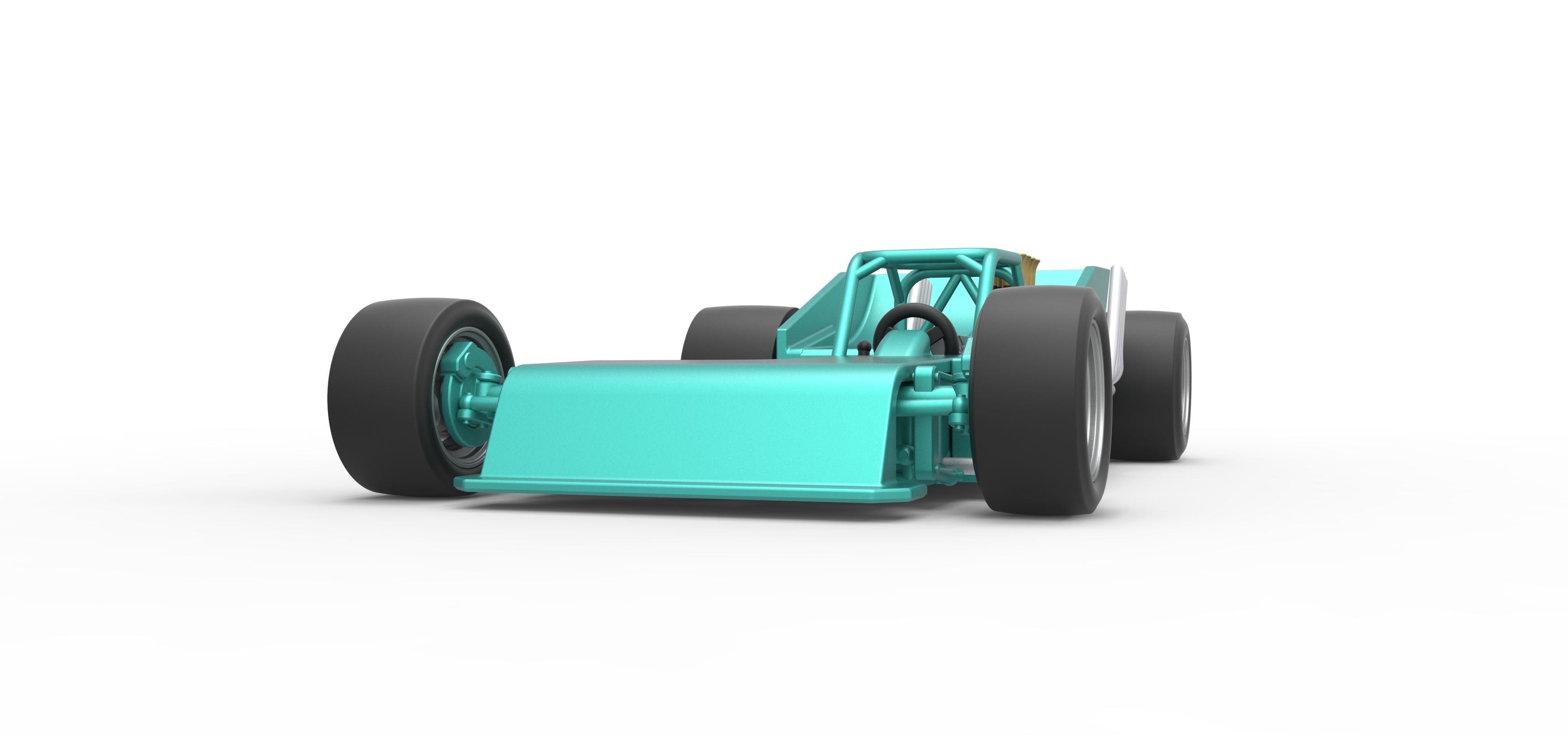 Supermodified rear engine race car Scale 1 to 25 3D print model_6