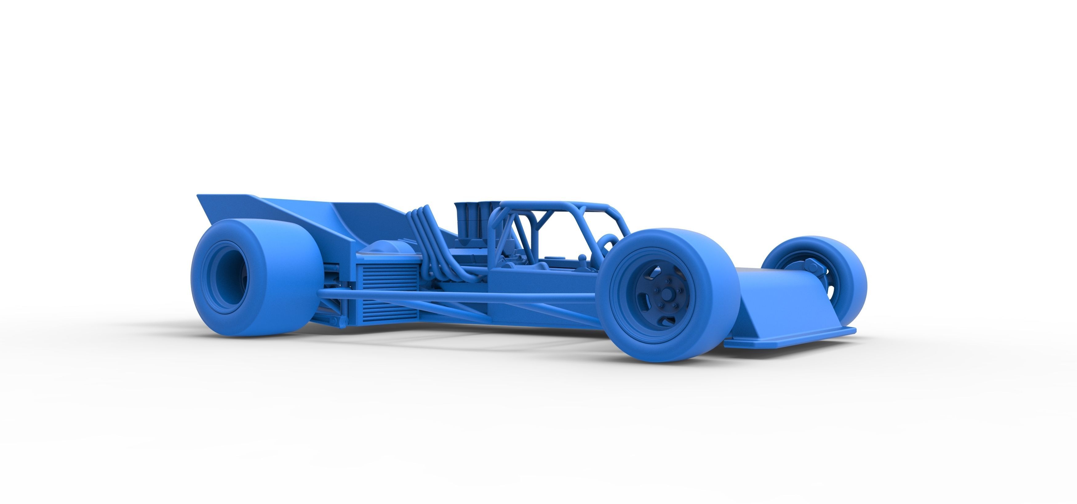 Supermodified rear engine race car Scale 1 to 25 3D print model_48