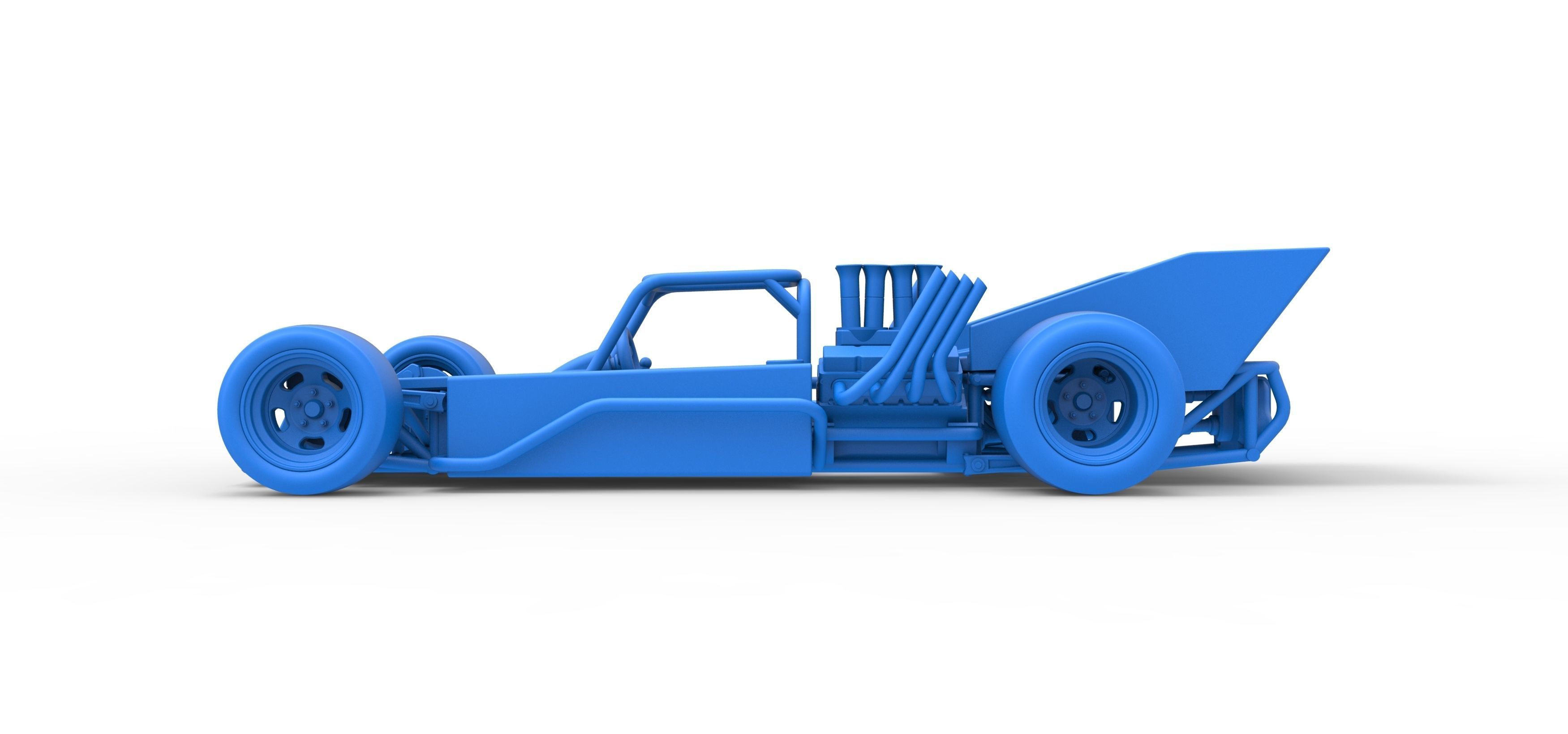 Supermodified rear engine race car Scale 1 to 25 3D print model_34