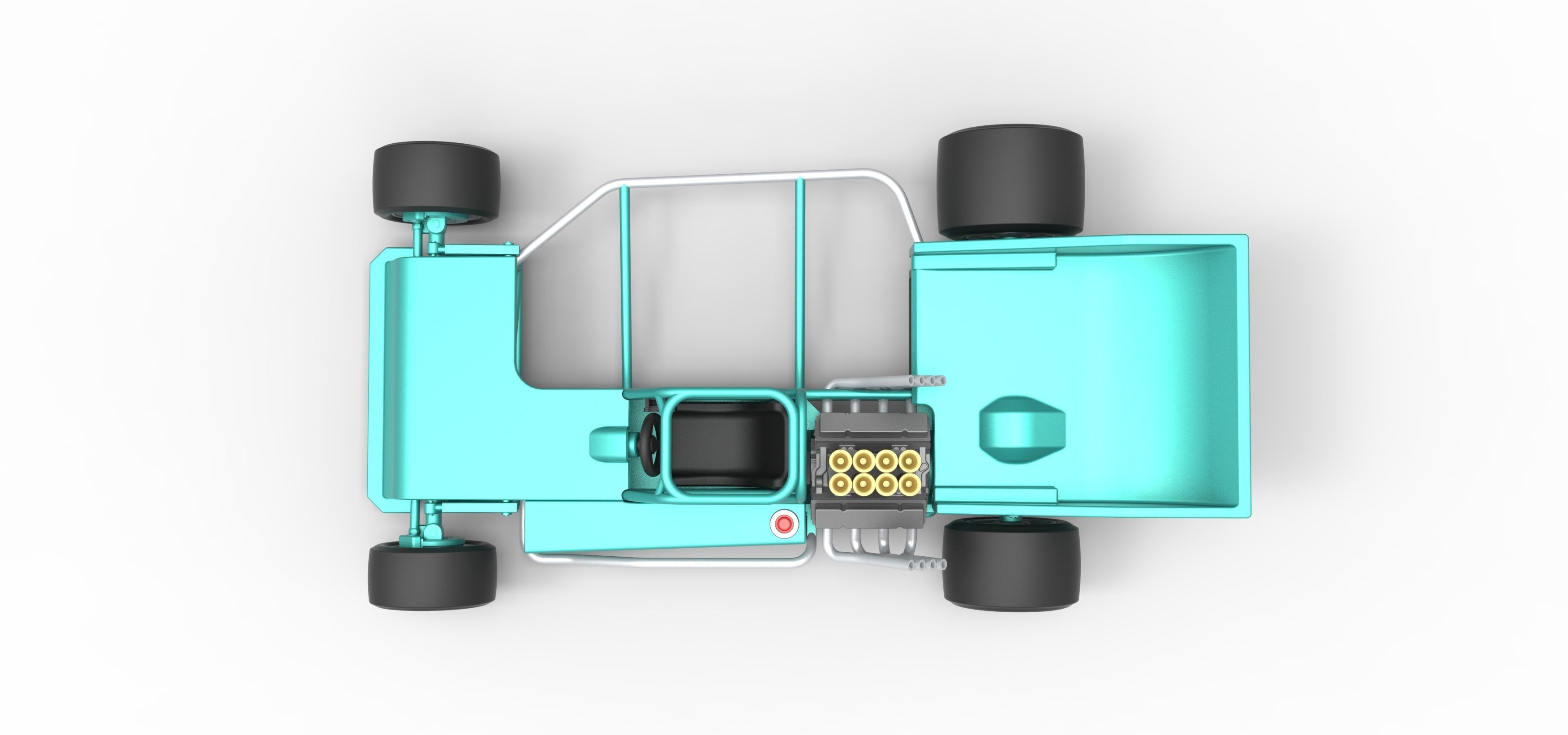 Supermodified rear engine race car Scale 1 to 25 3D print model_11