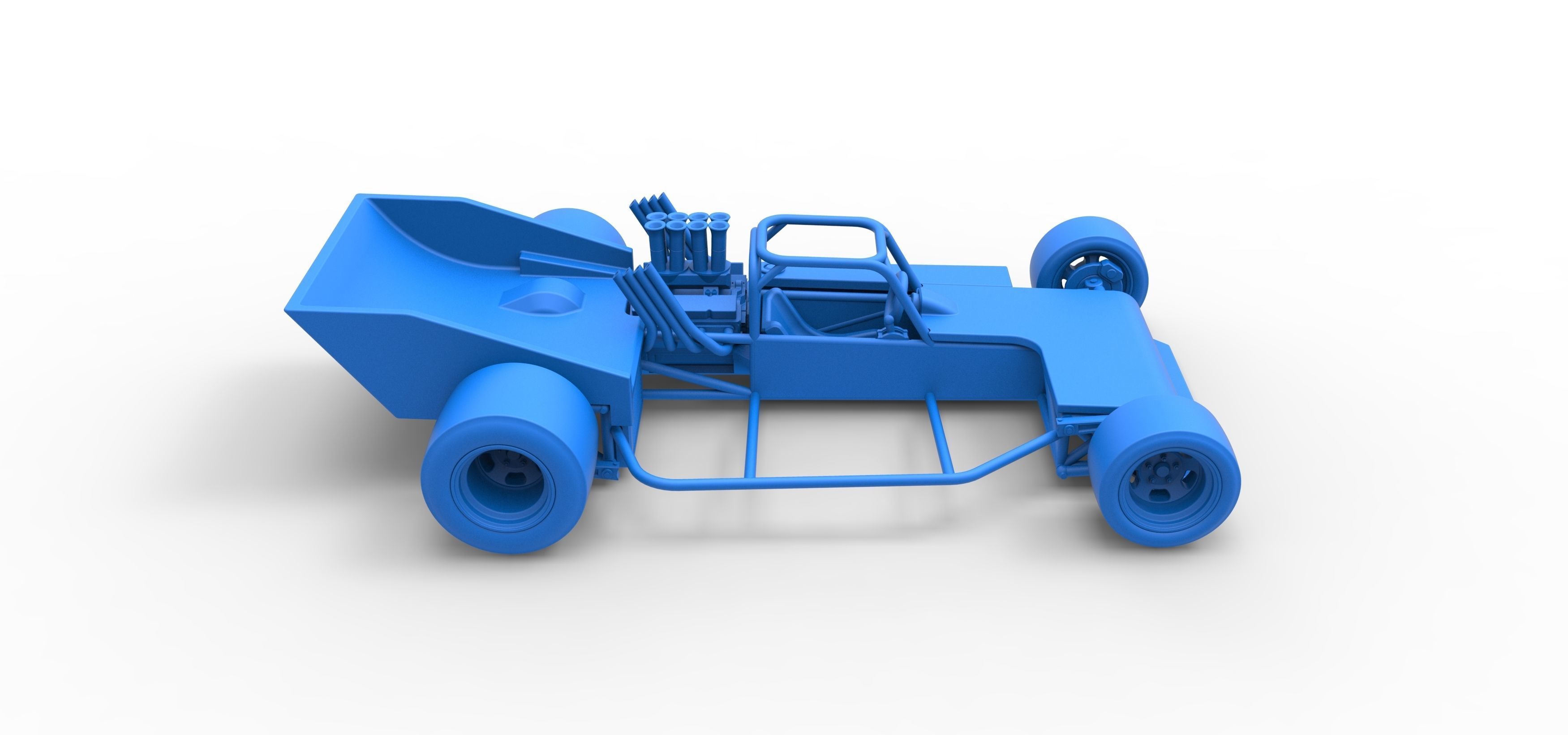 Supermodified rear engine race car Scale 1 to 25 3D print model_46