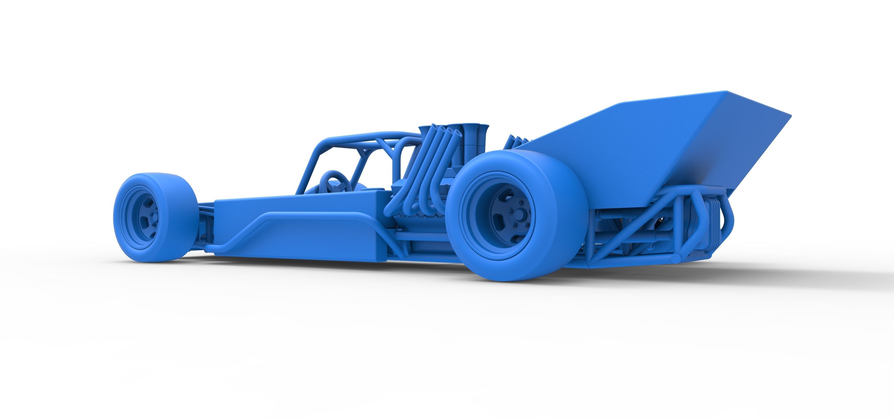 Supermodified rear engine race car Scale 1 to 25 3D print model_38