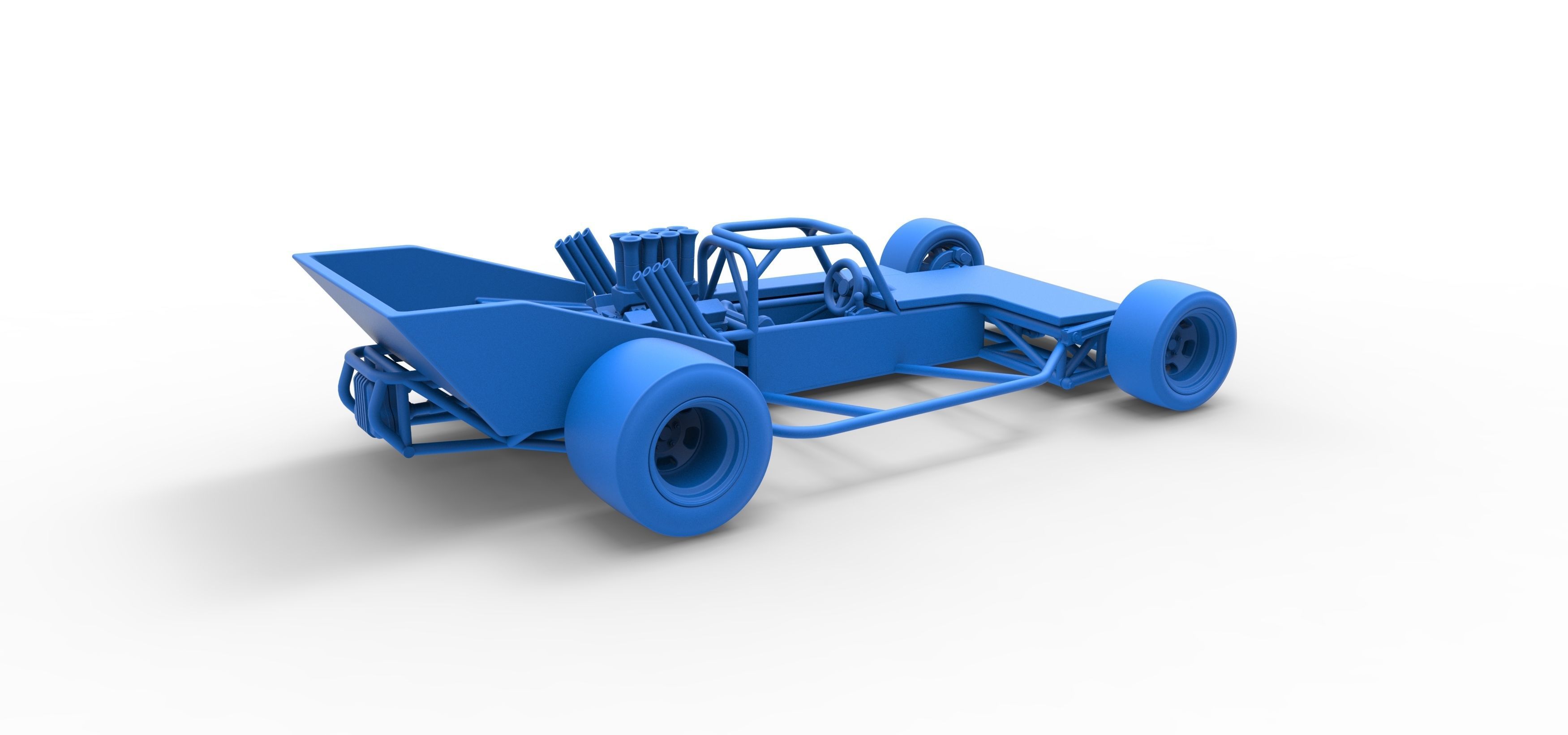 Supermodified rear engine race car Scale 1 to 25 3D print model_43