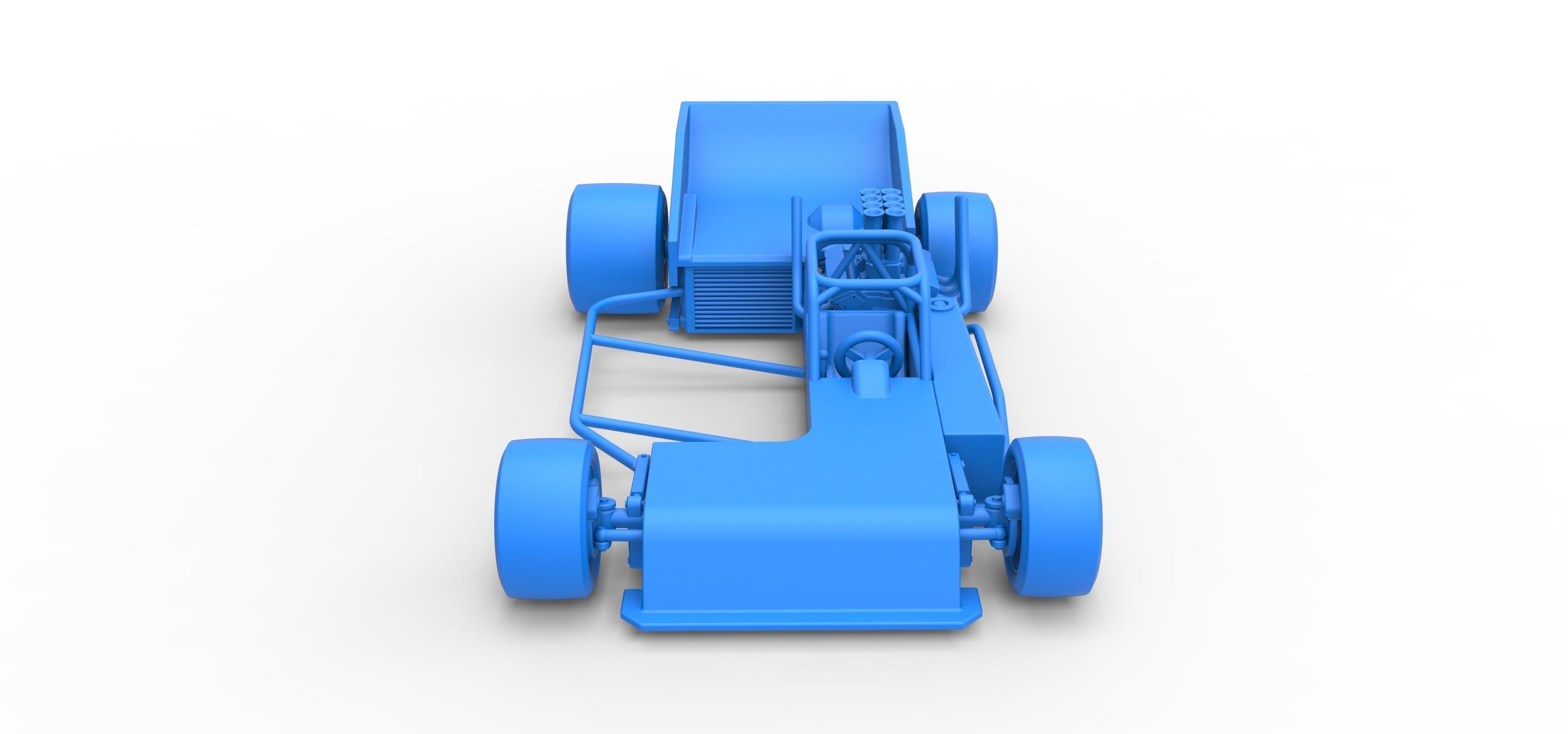 Supermodified rear engine race car Scale 1 to 25 3D print model_33