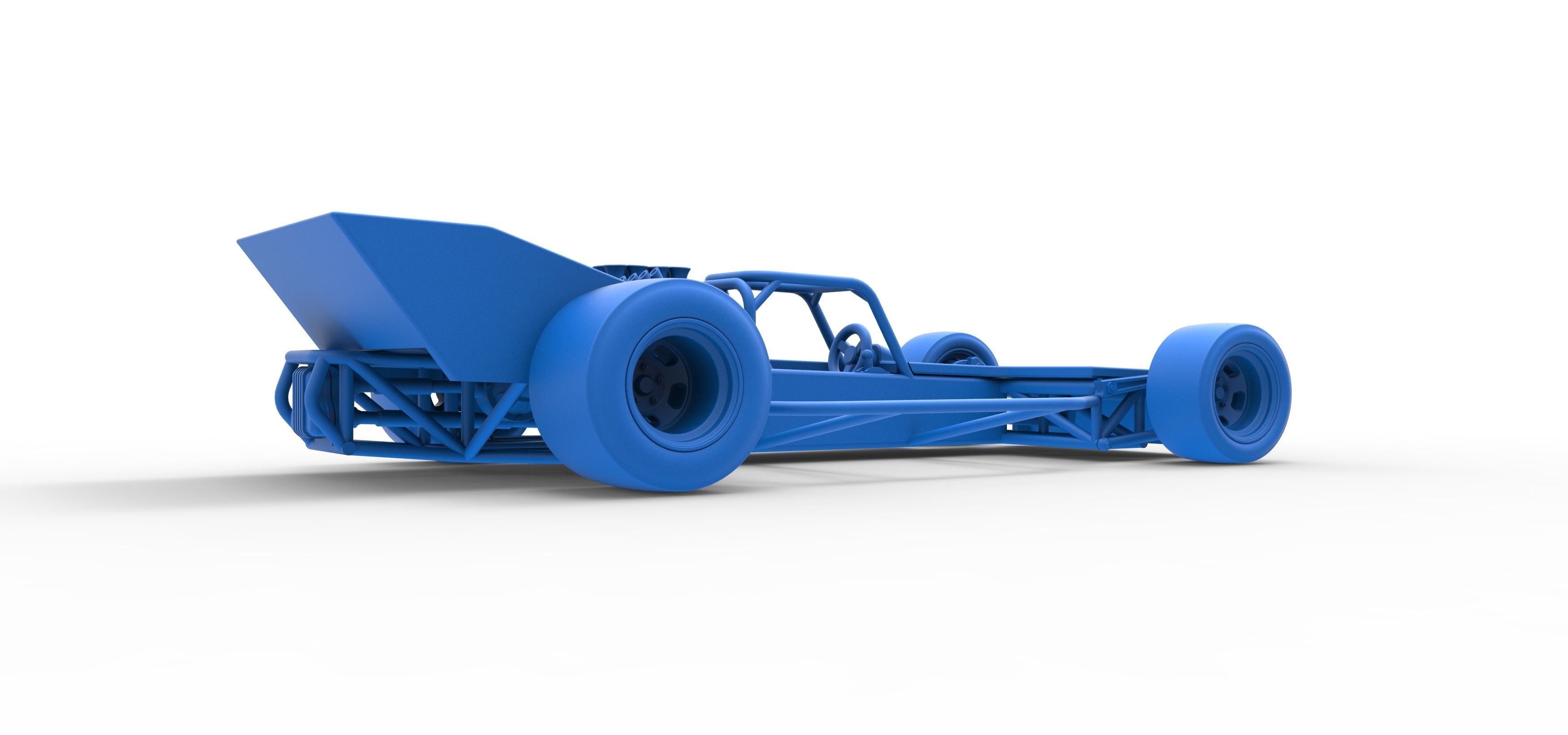 Supermodified rear engine race car Scale 1 to 25 3D print model_44
