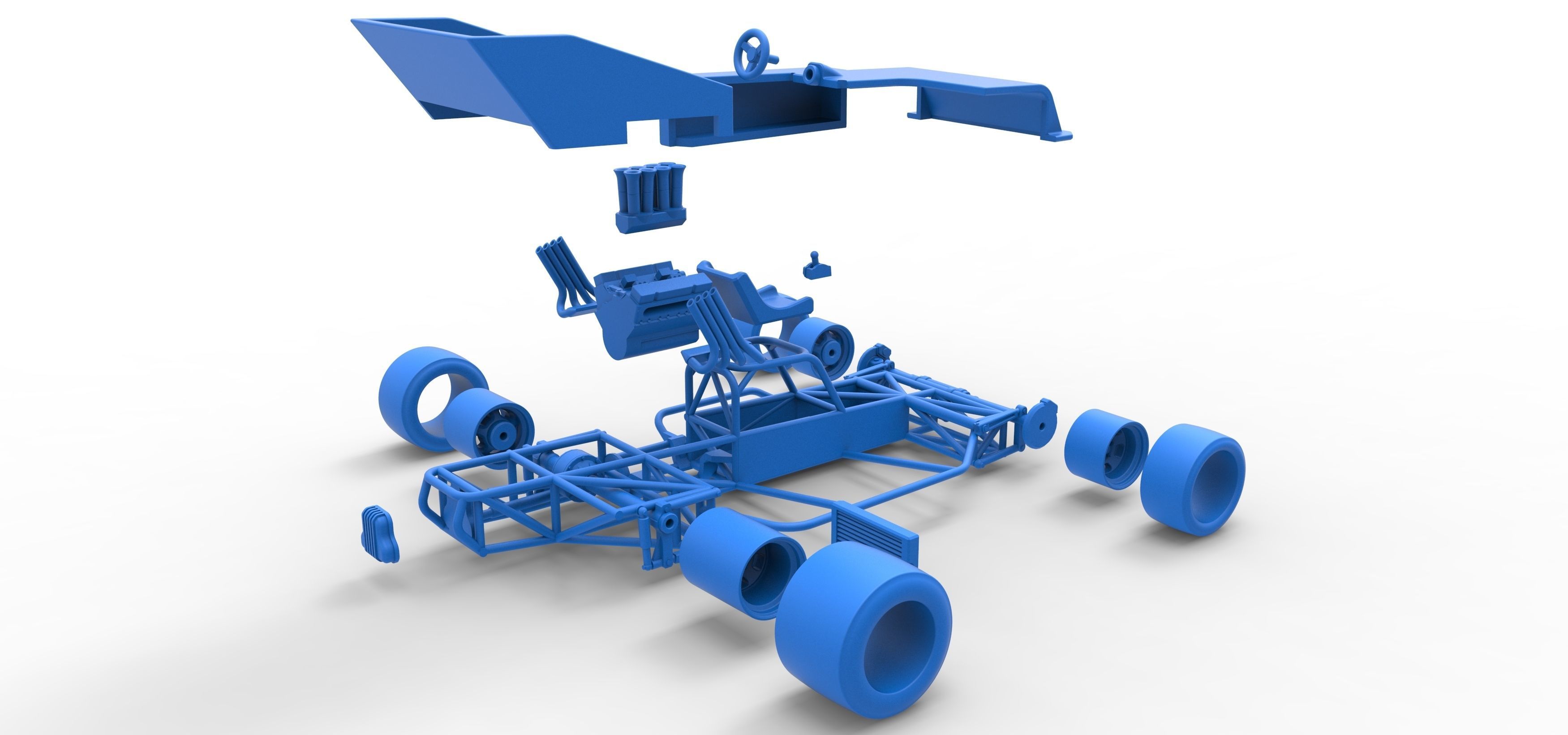 Supermodified rear engine race car Scale 1 to 25 3D print model_59