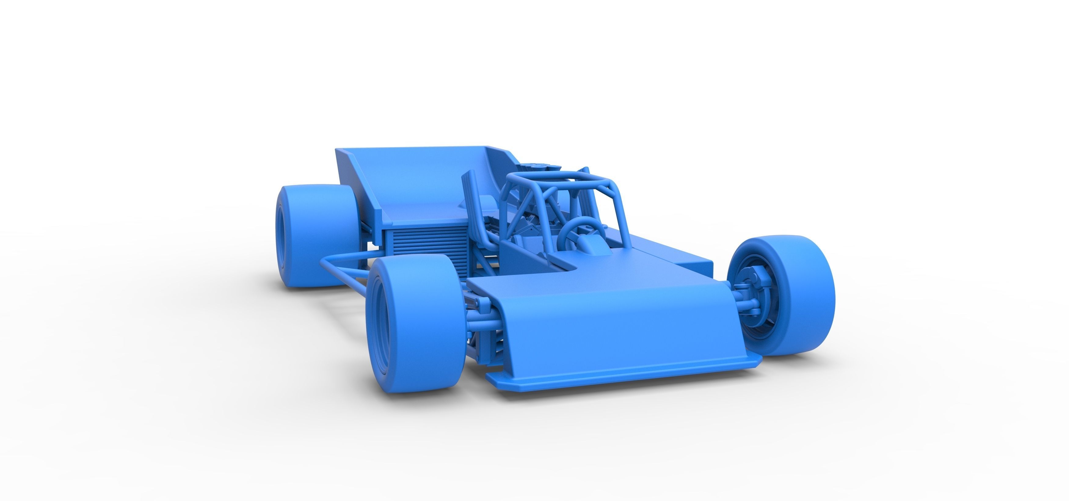 Supermodified rear engine race car Scale 1 to 25 3D print model_49