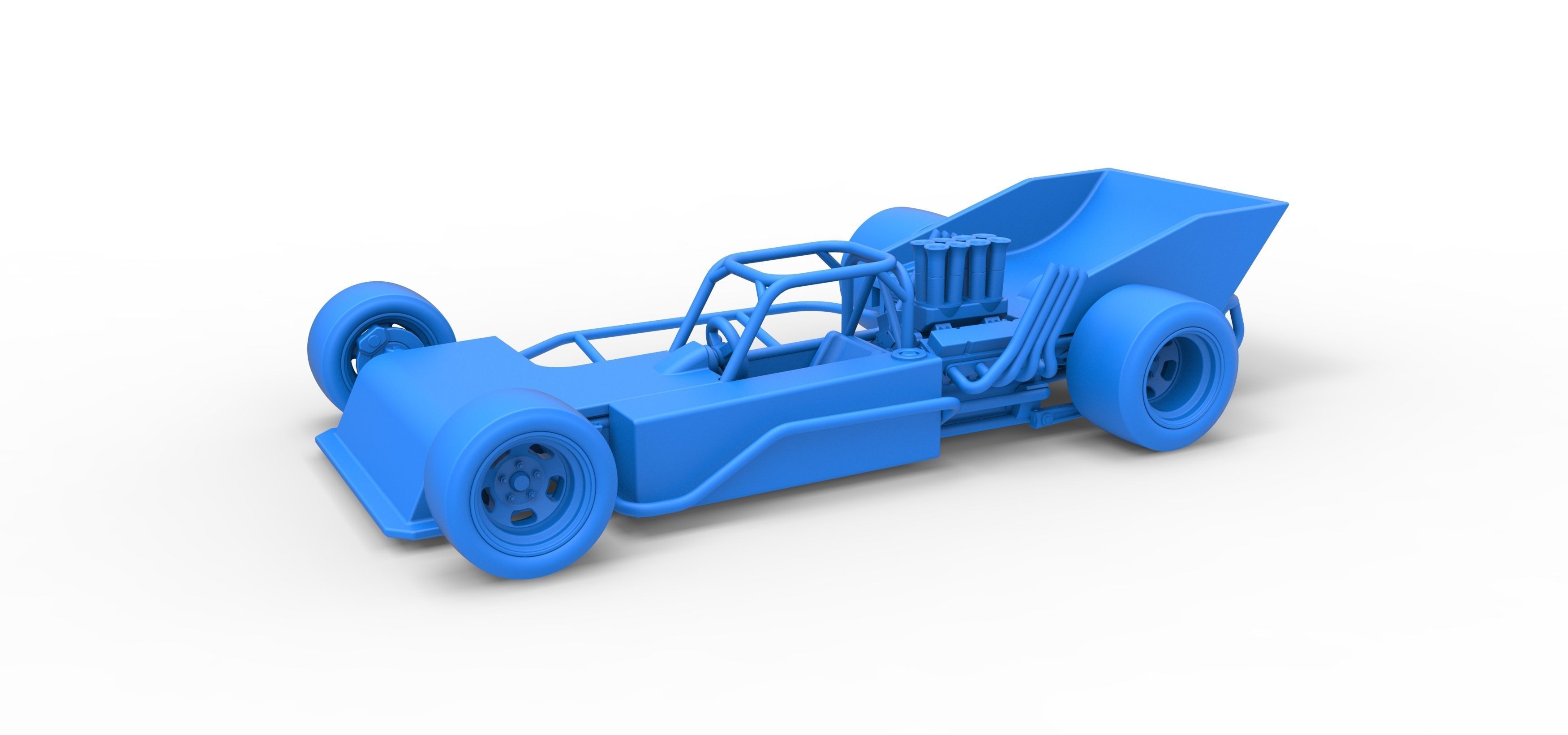 Supermodified rear engine race car Scale 1 to 25 3D print model_26