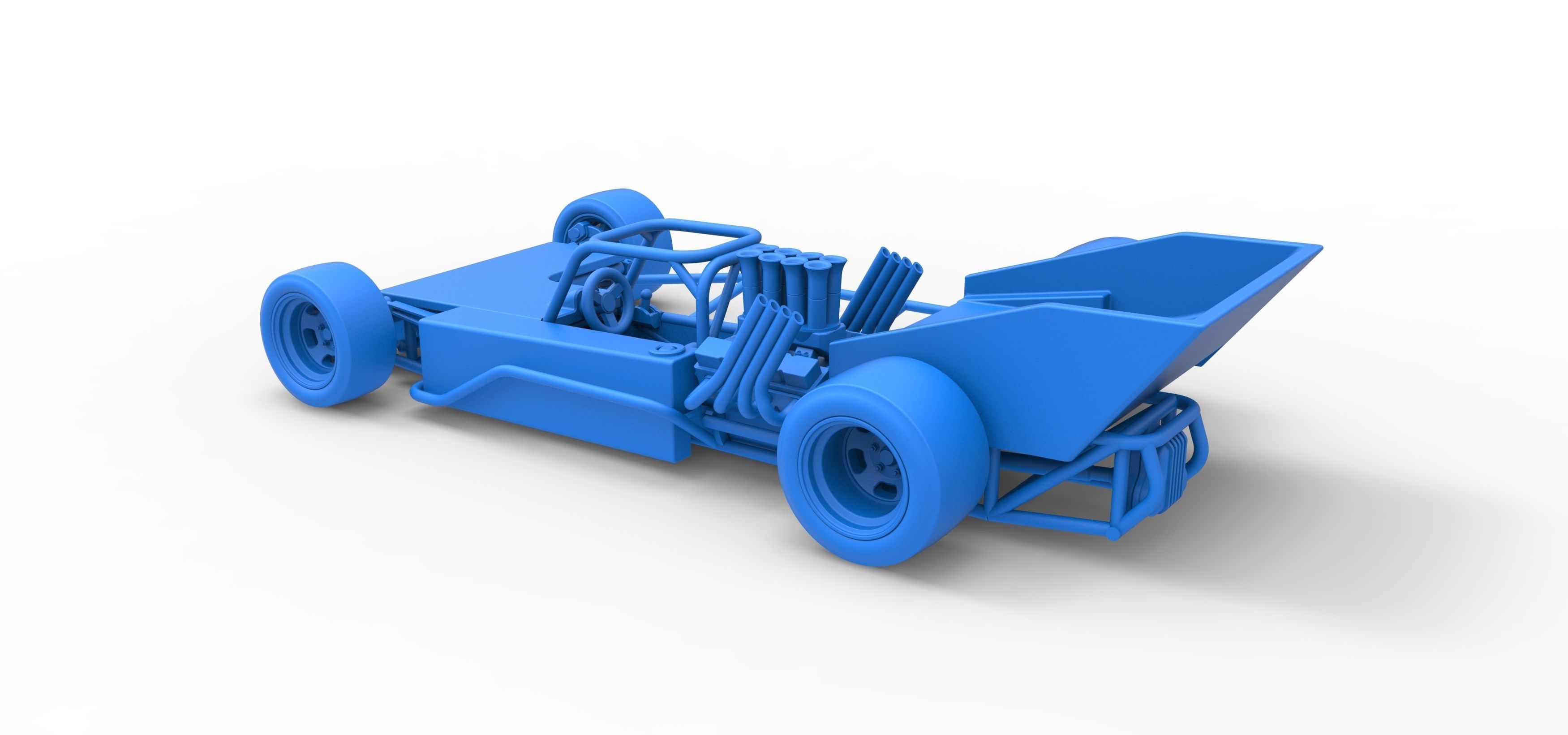 Supermodified rear engine race car Scale 1 to 25 3D print model_37