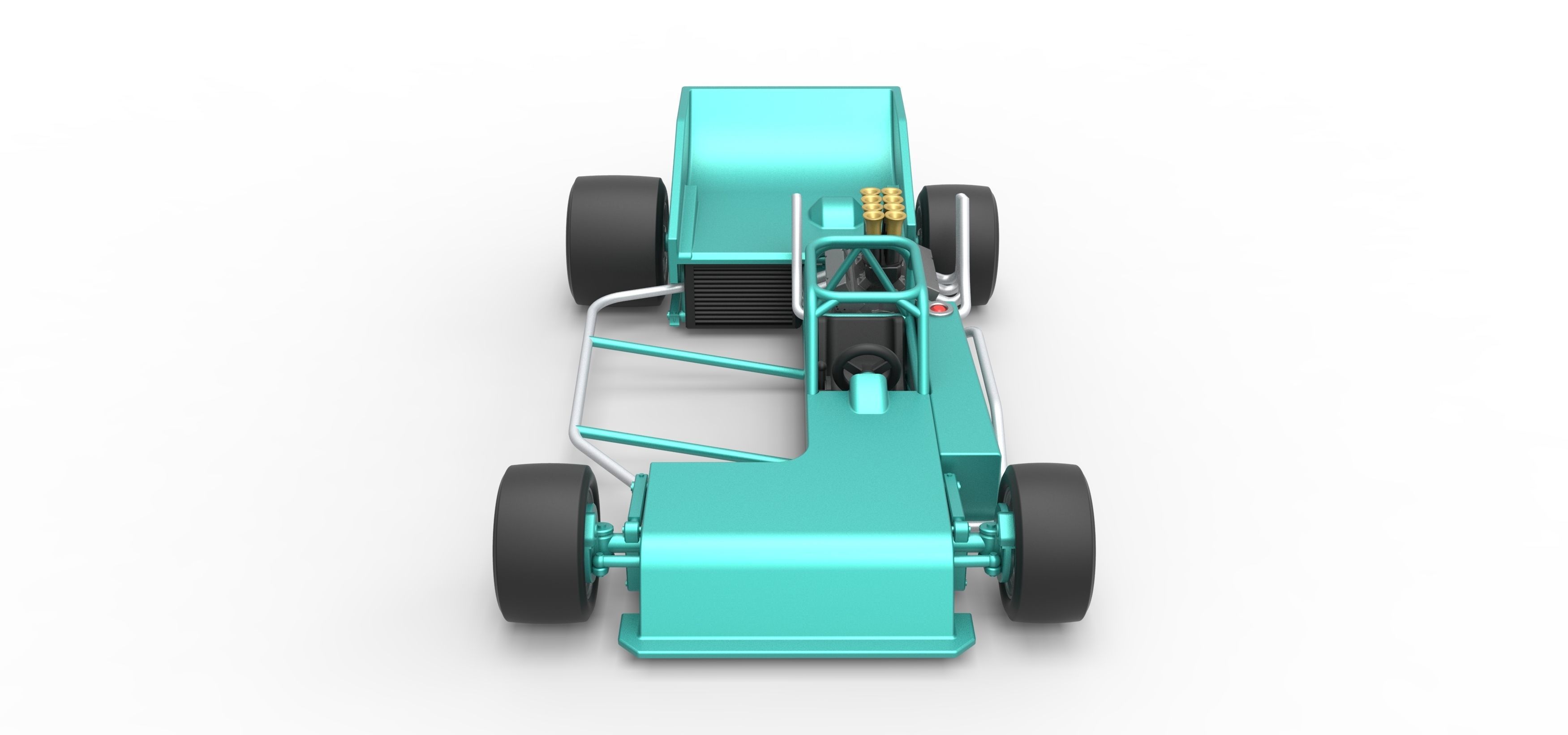 Supermodified rear engine race car Scale 1 to 25 3D print model_8
