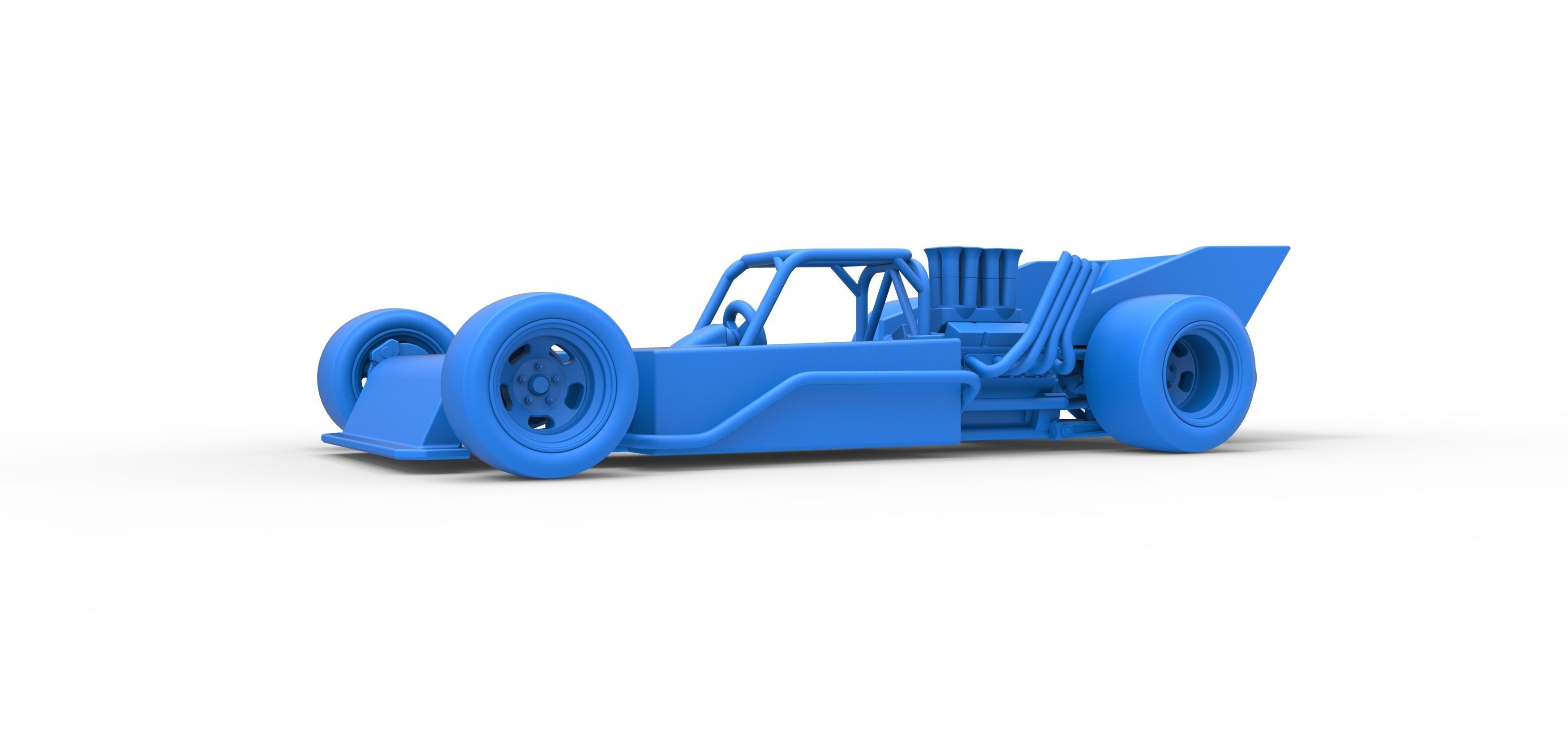 Supermodified rear engine race car Scale 1 to 25 3D print model_27