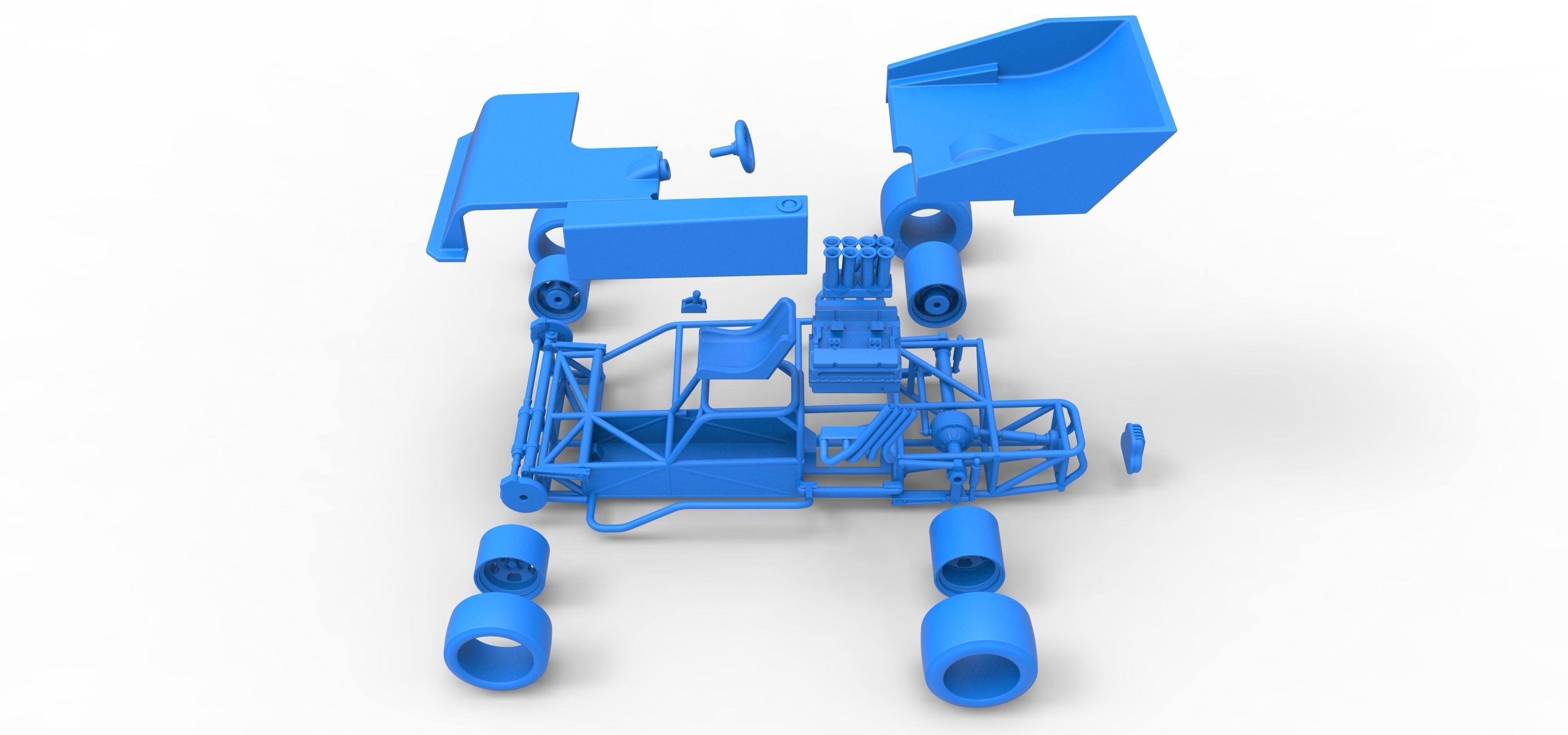 Supermodified rear engine race car Scale 1 to 25 3D print model_56
