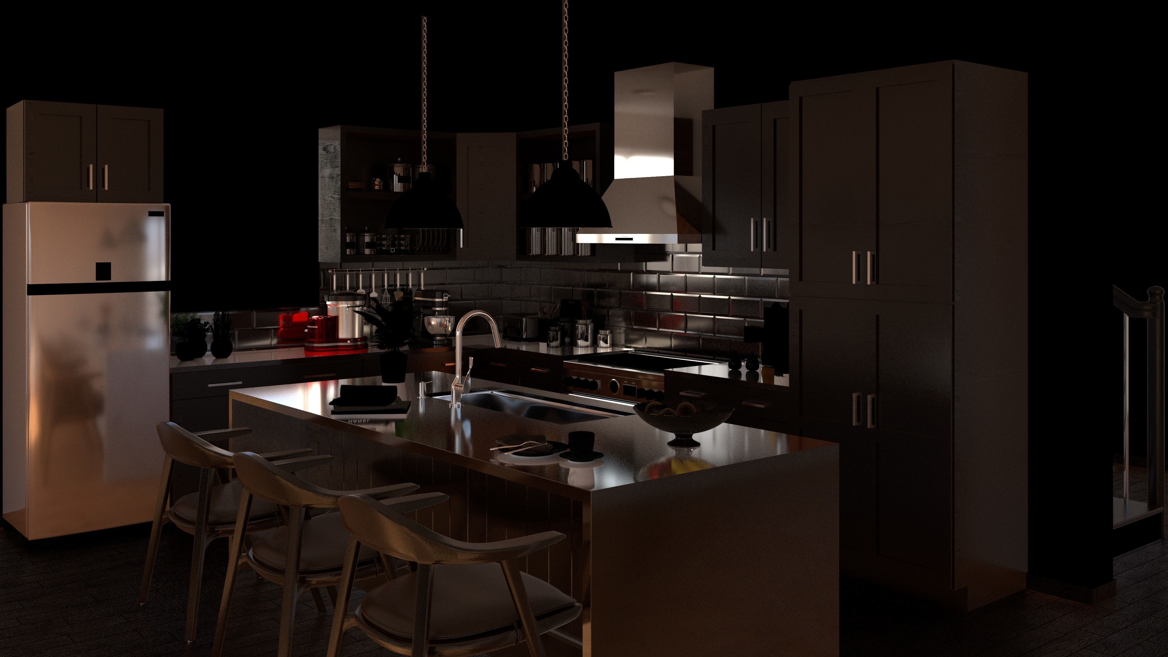 Kitchen Scene  Free 3D model_107