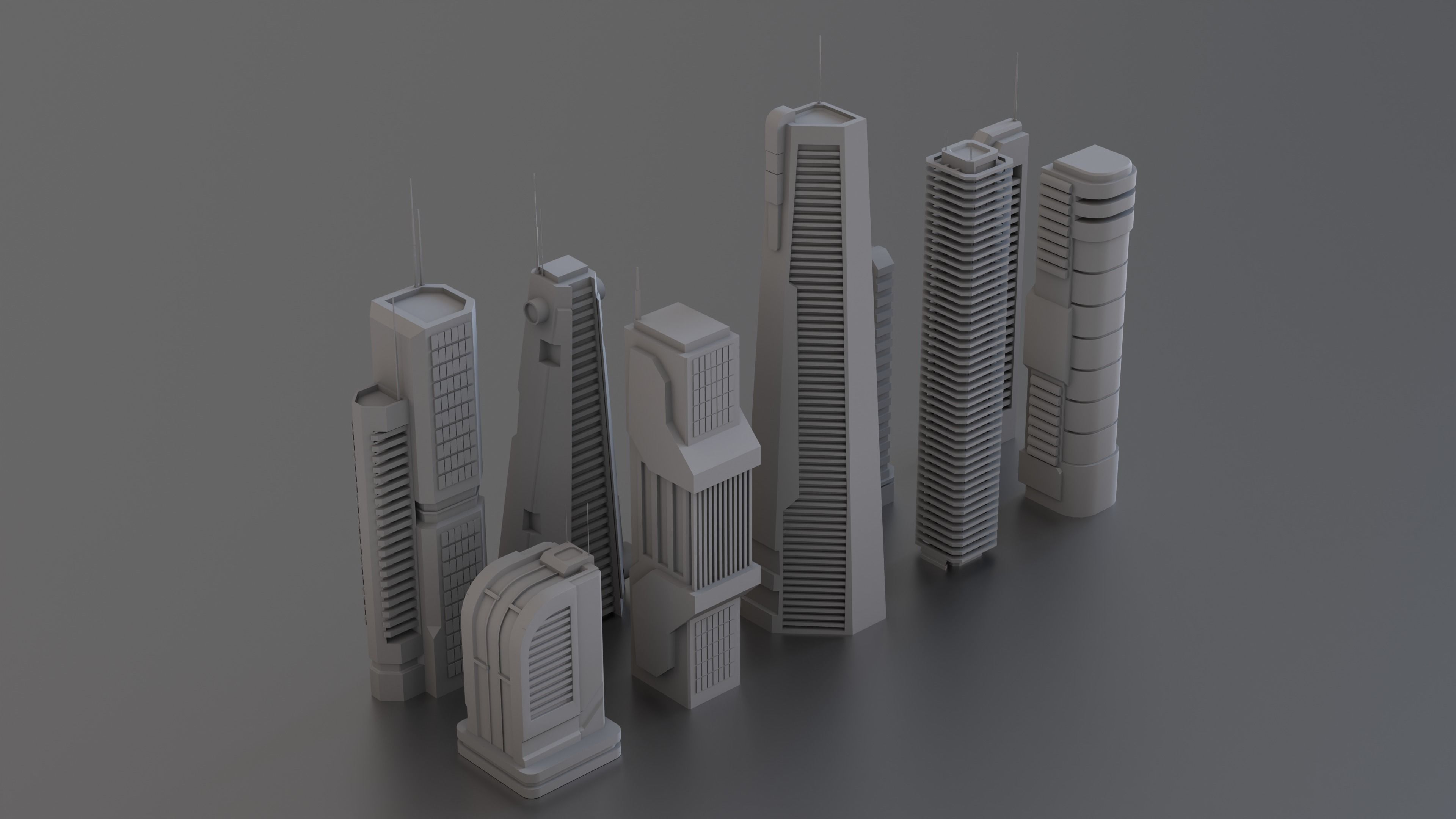 Kitbash Pack -150 PIECES Low-poly 3D model_13