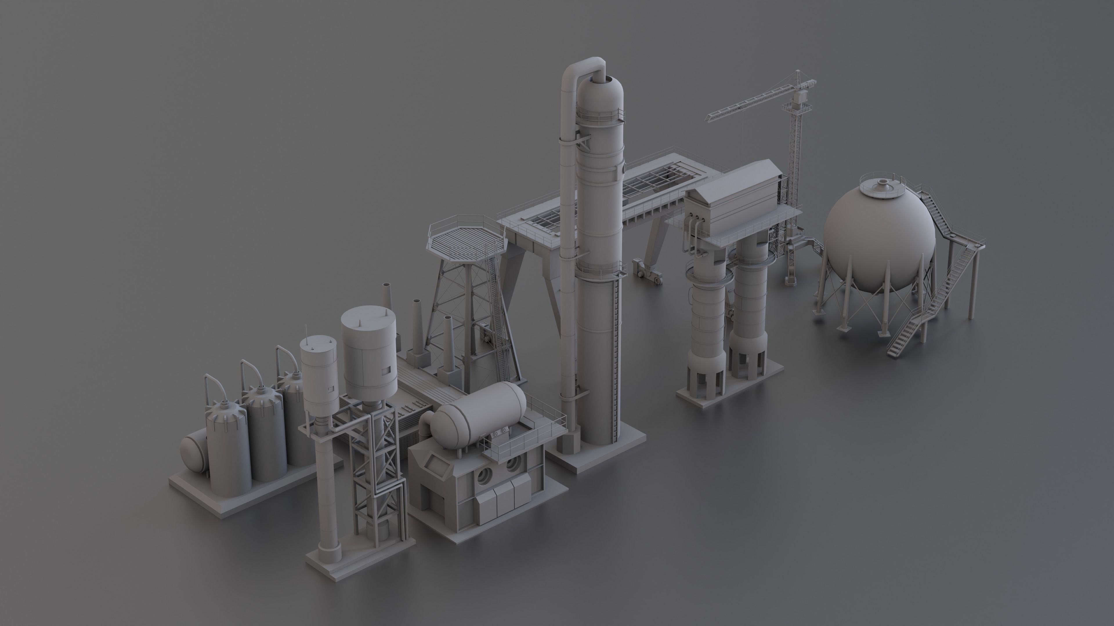 Kitbash Pack -150 PIECES Low-poly 3D model_3