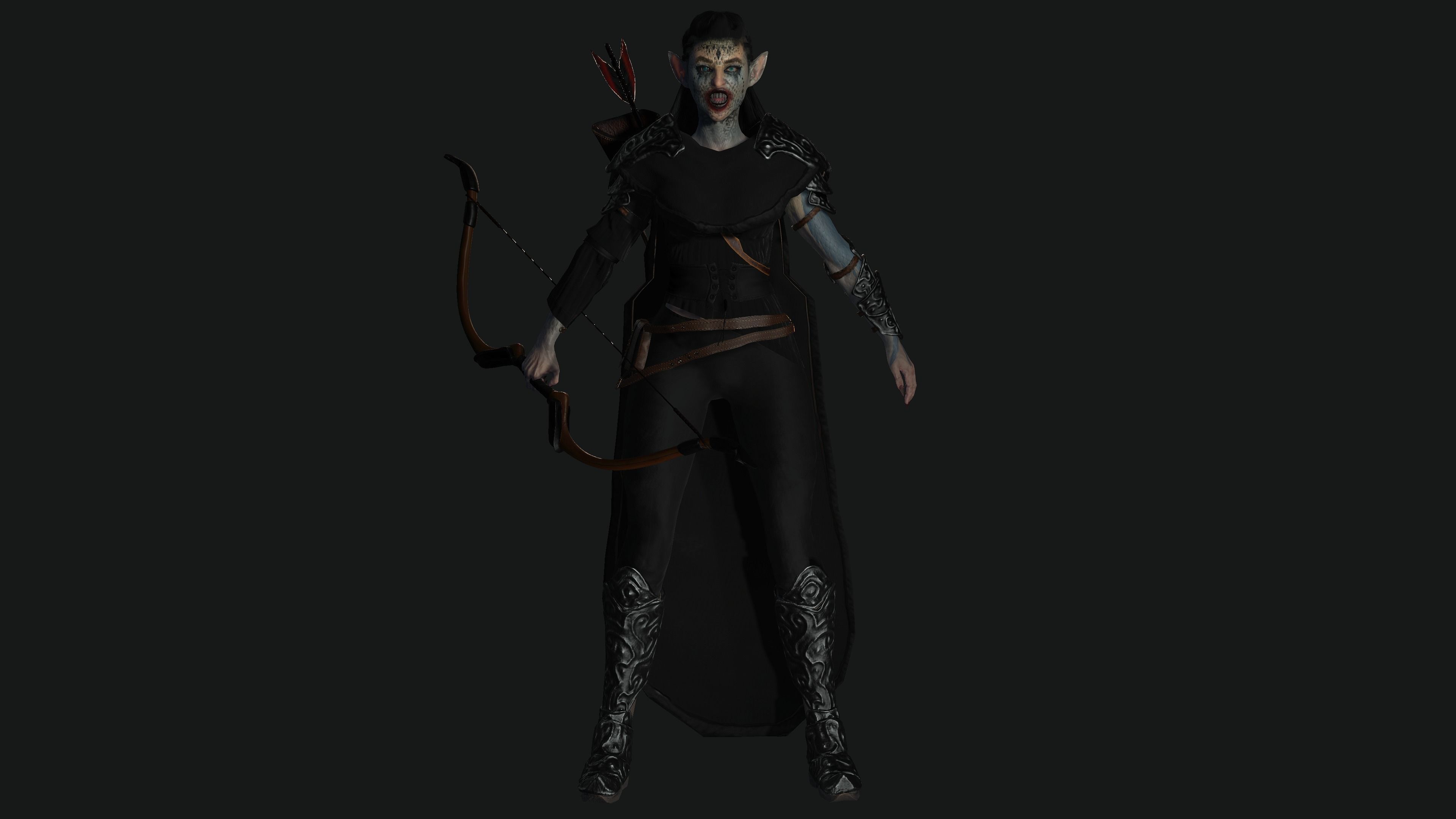 AAA 3D MODEL FANTASY MONSTER CREATURE CHARACTER -THE DEVIL ELF Low-poly 3D model_1