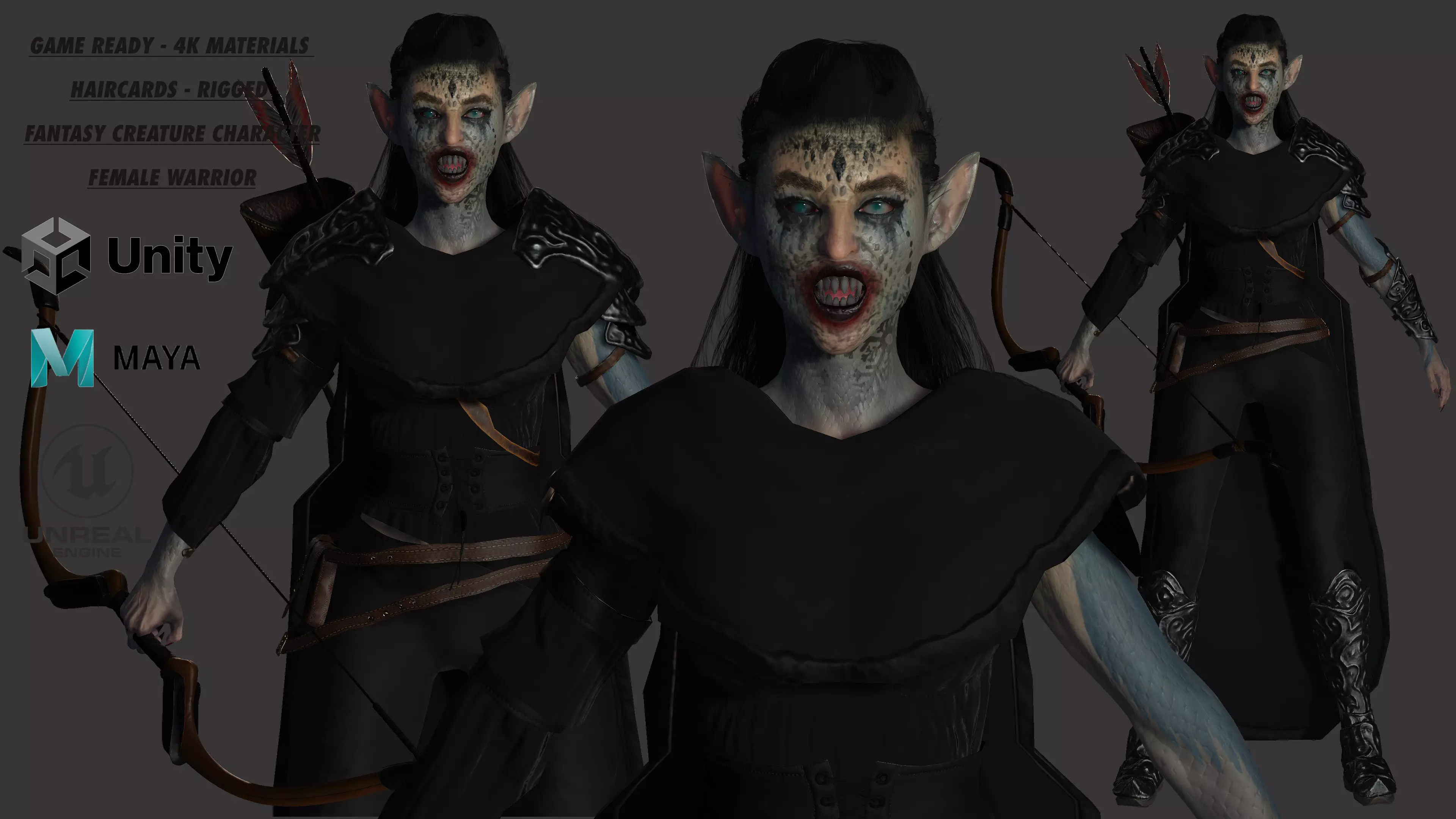 AAA 3D MODEL FANTASY MONSTER CREATURE CHARACTER -THE DEVIL ELF Low-poly 3D model_0