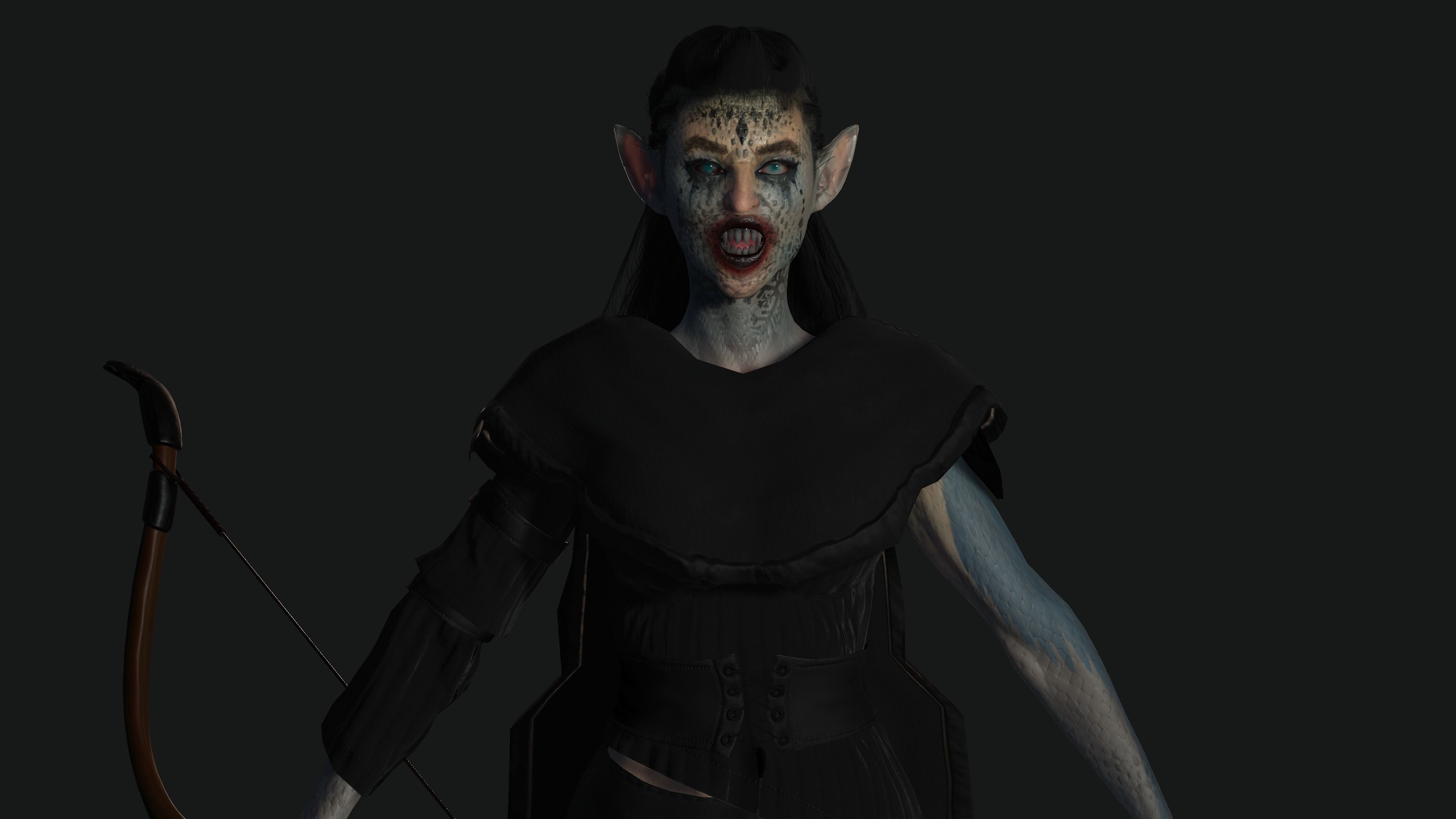 AAA 3D MODEL FANTASY MONSTER CREATURE CHARACTER -THE DEVIL ELF Low-poly 3D model_10