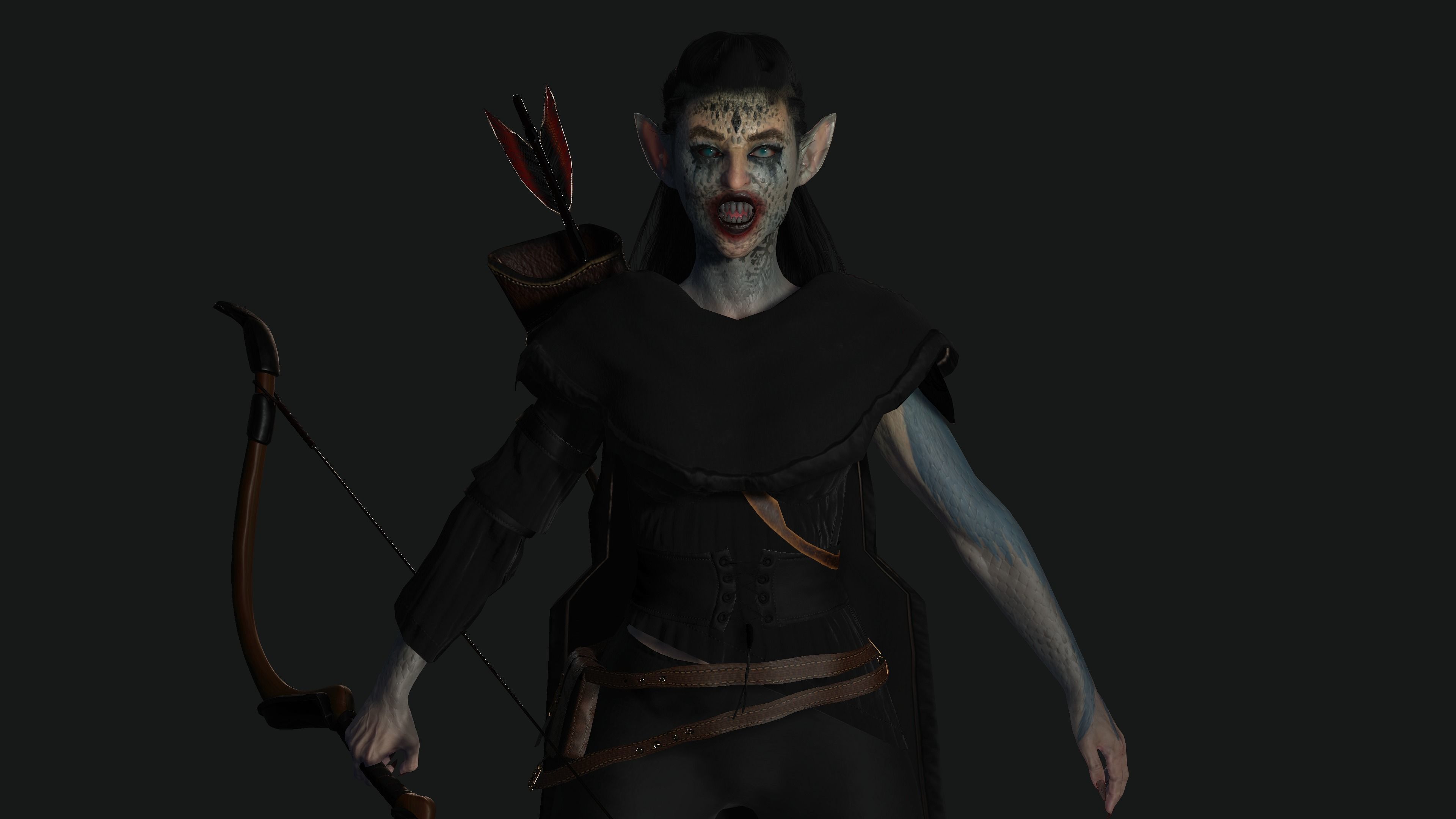 AAA 3D MODEL FANTASY MONSTER CREATURE CHARACTER -THE DEVIL ELF Low-poly 3D model_9