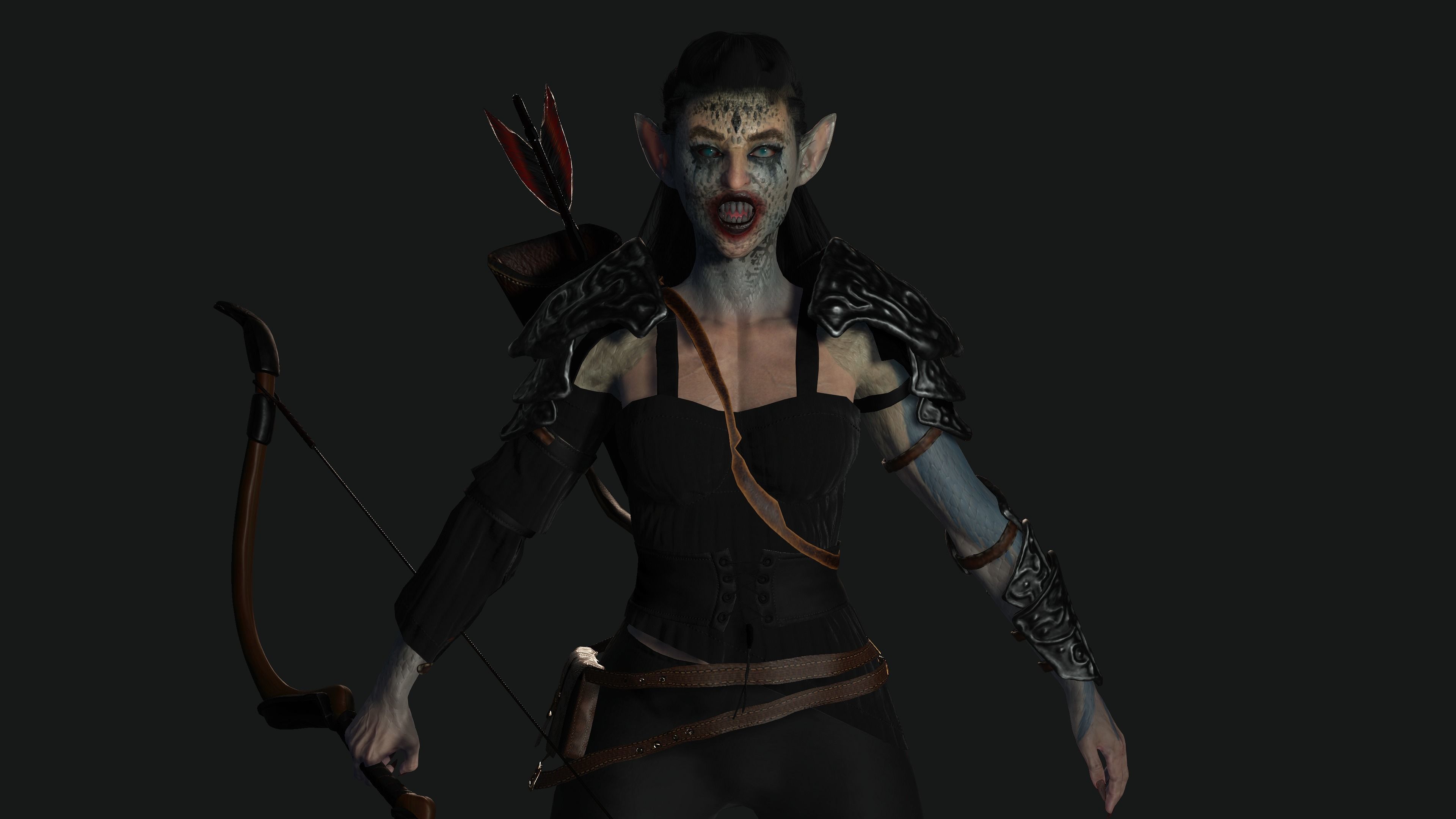 AAA 3D MODEL FANTASY MONSTER CREATURE CHARACTER -THE DEVIL ELF Low-poly 3D model_8