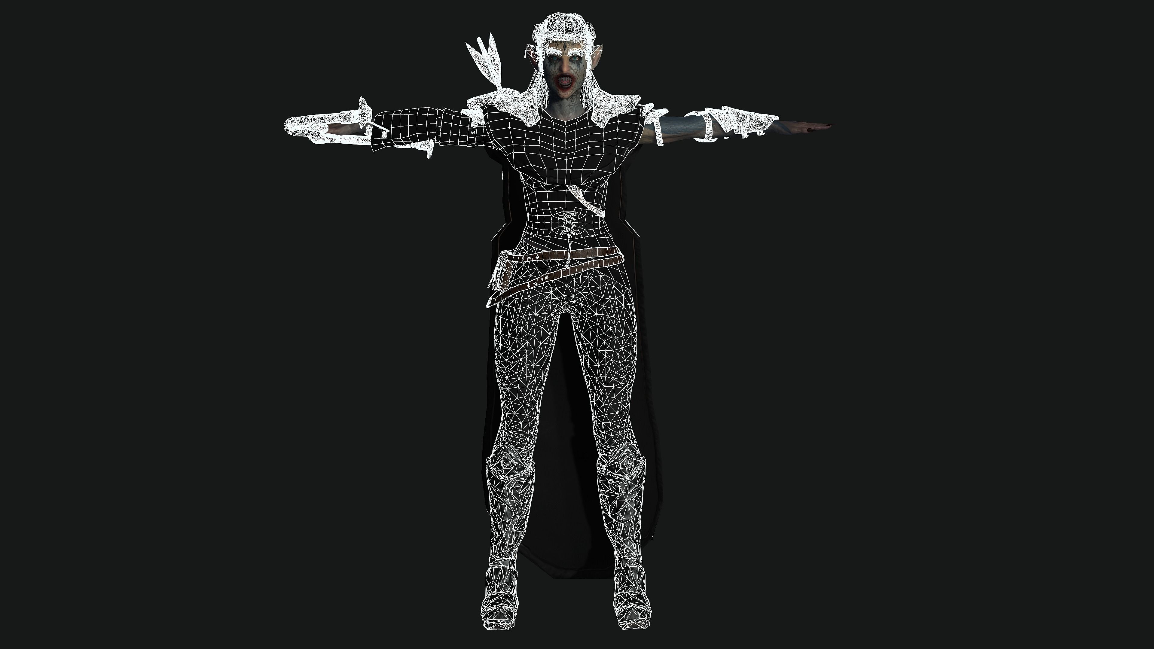 AAA 3D MODEL FANTASY MONSTER CREATURE CHARACTER -THE DEVIL ELF Low-poly 3D model_16