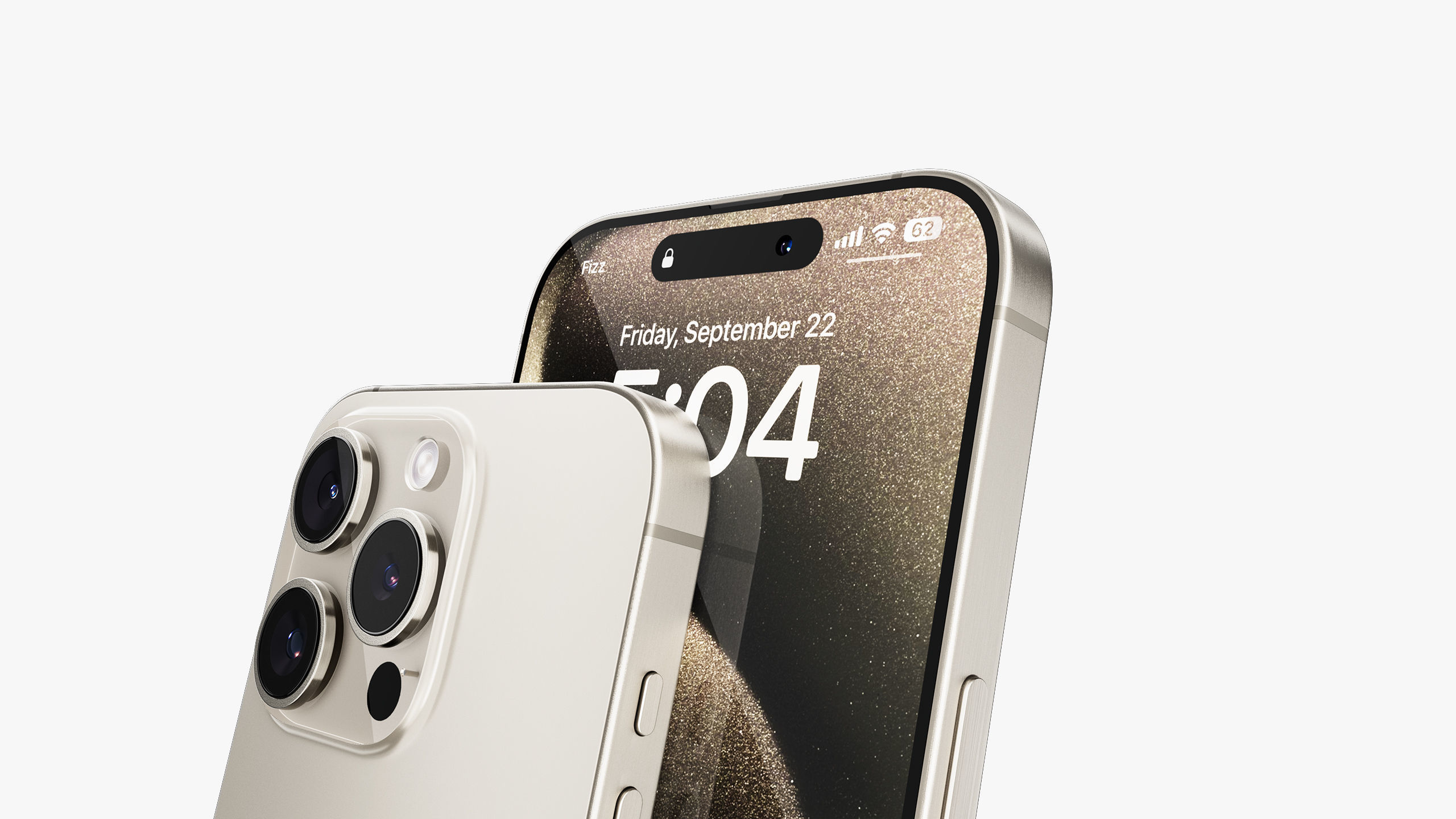 Apple iPhone 15 Pro - Pro Max Natural Titanium 3D model_10