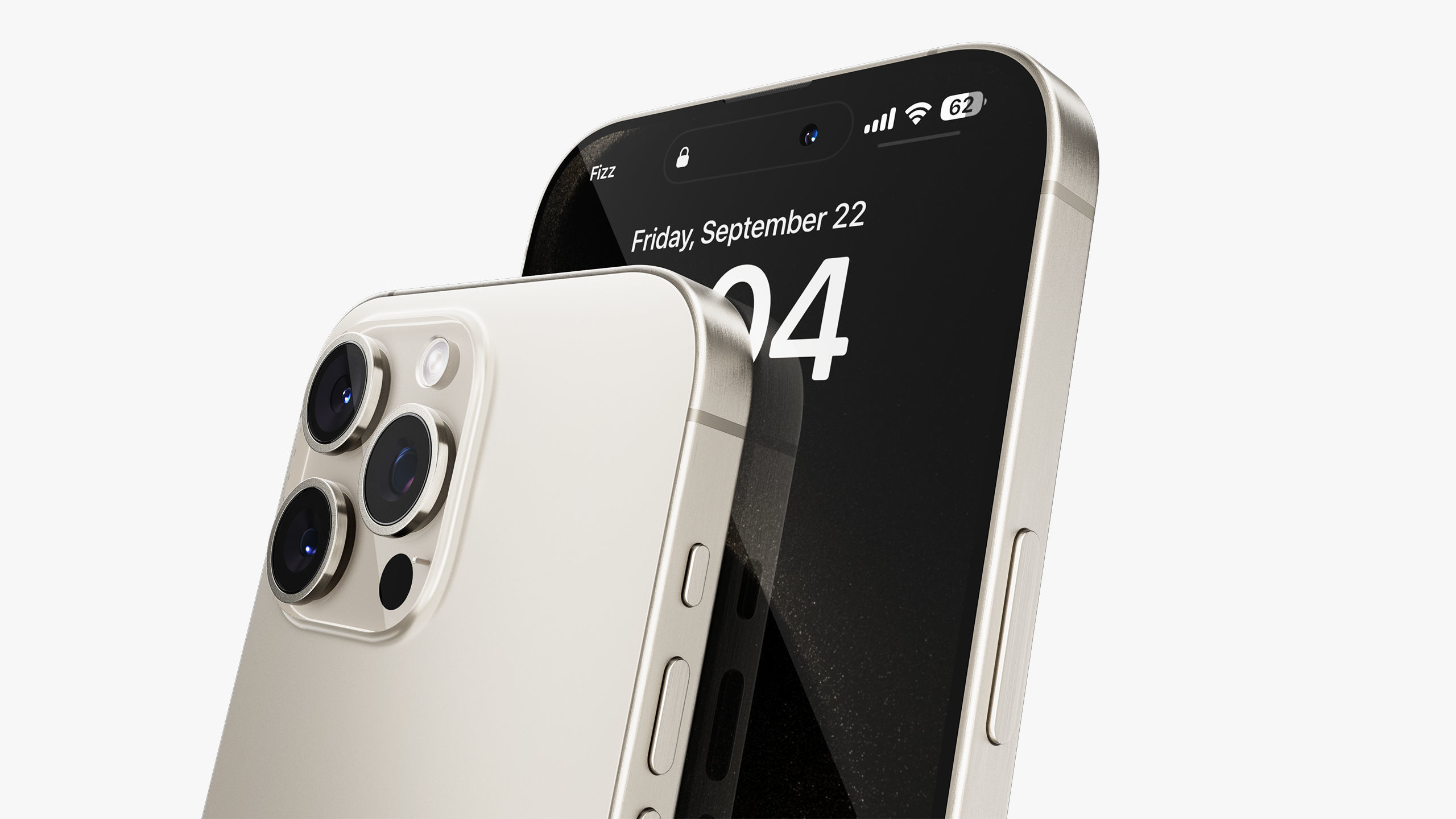 Apple iPhone 15 Pro - Pro Max Natural Titanium 3D model_25