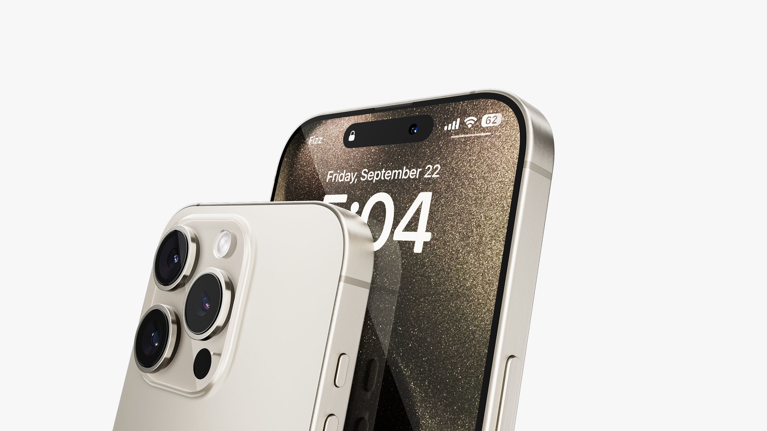 Apple iPhone 15 Pro - Pro Max Natural Titanium 3D model_18