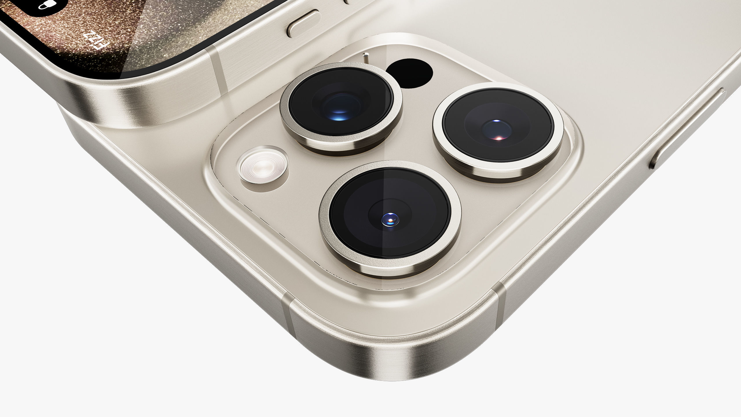 Apple iPhone 15 Pro - Pro Max Natural Titanium 3D model_19