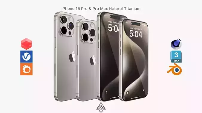 Apple iPhone 15 Pro - Pro Max Natural Titanium