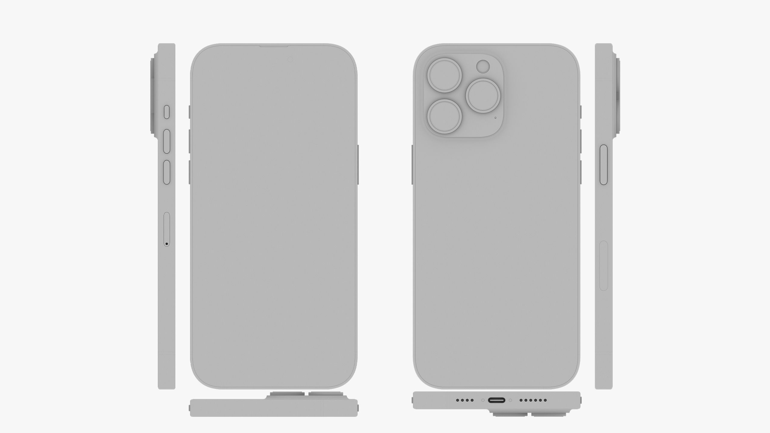 Apple iPhone 15 Pro - Pro Max Natural Titanium 3D model_31