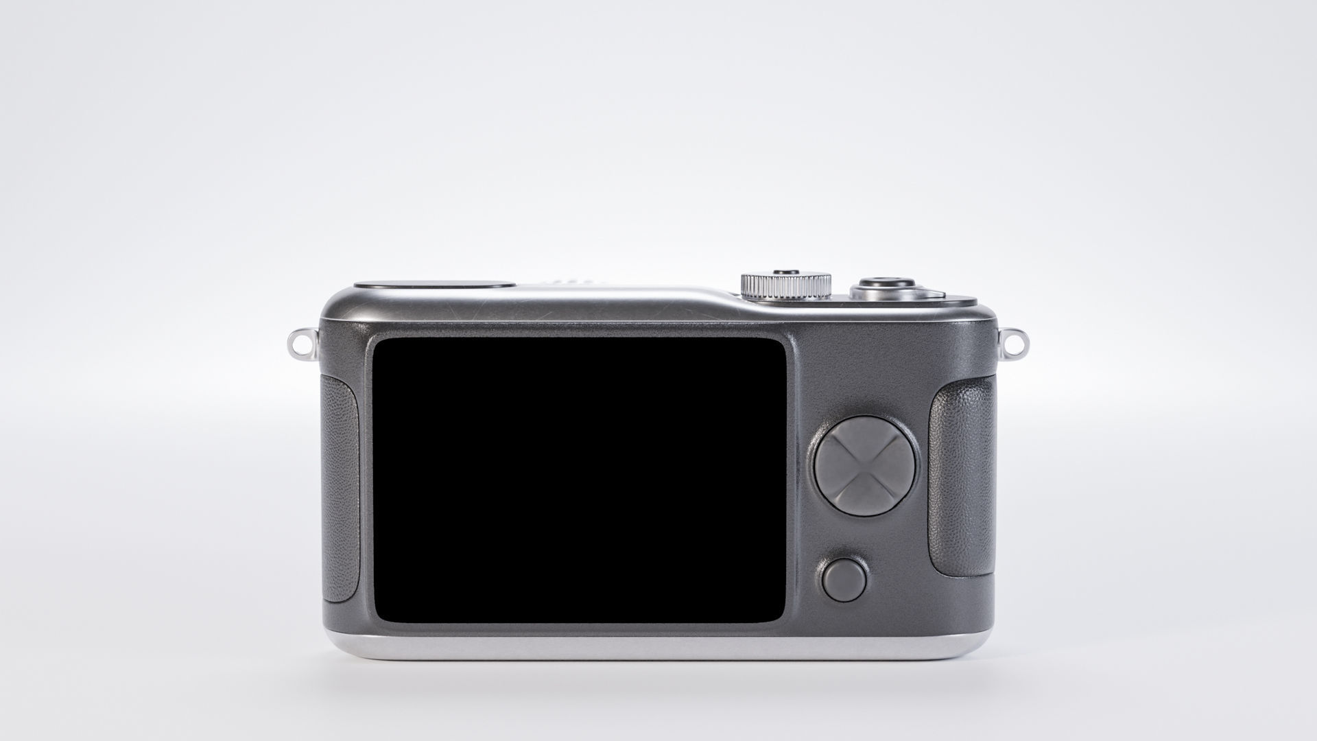 Pocket digital mirrorless camera Low-poly 3D model_6