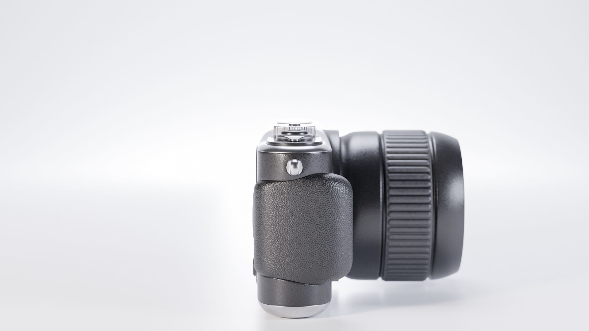 Pocket digital mirrorless camera Low-poly 3D model_9