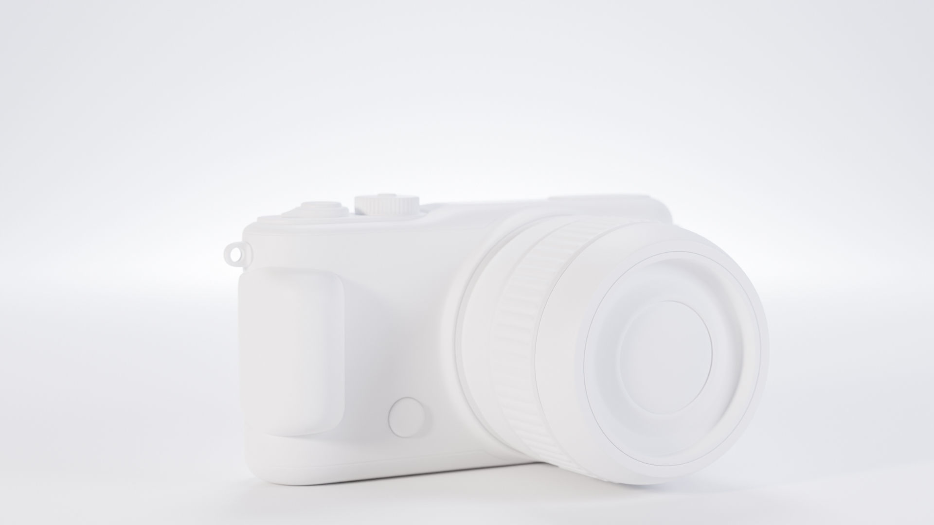 Pocket digital mirrorless camera Low-poly 3D model_16