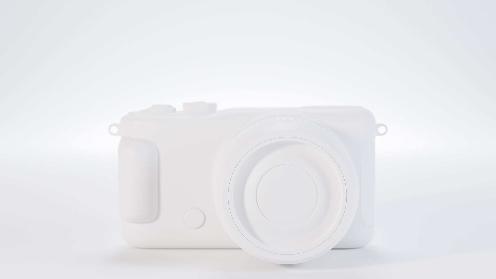Pocket digital mirrorless camera Low-poly 3D model_19