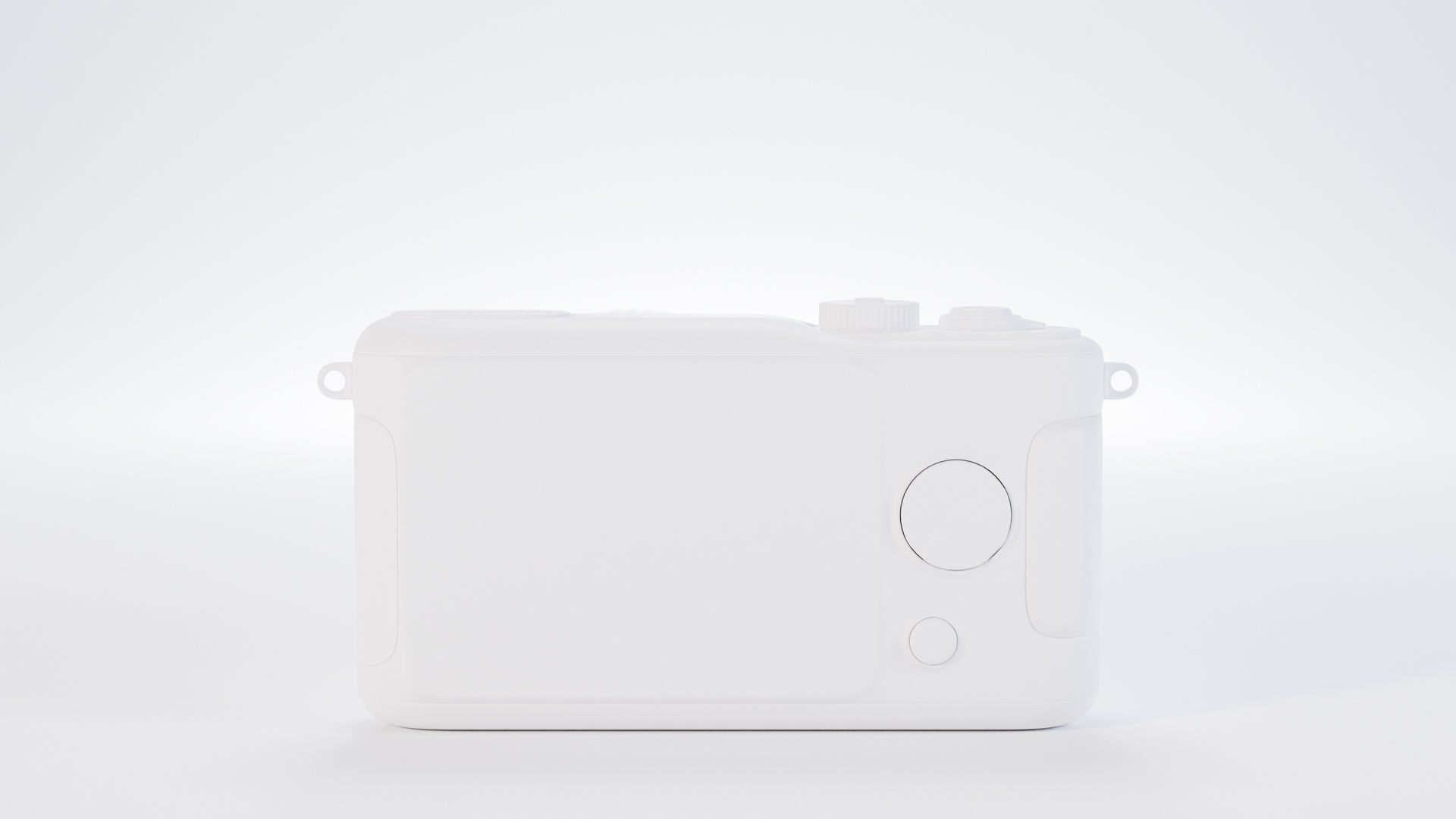 Pocket digital mirrorless camera Low-poly 3D model_7
