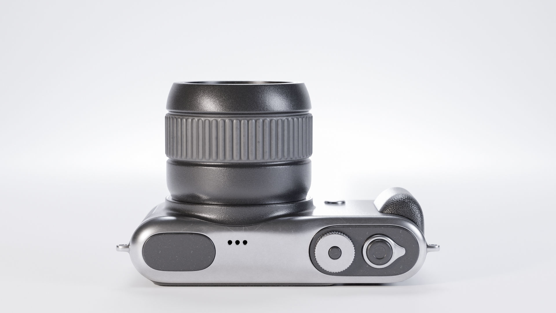 Pocket digital mirrorless camera Low-poly 3D model_13