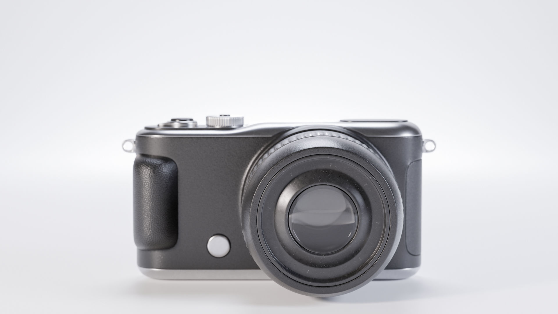 Pocket digital mirrorless camera Low-poly 3D model_18