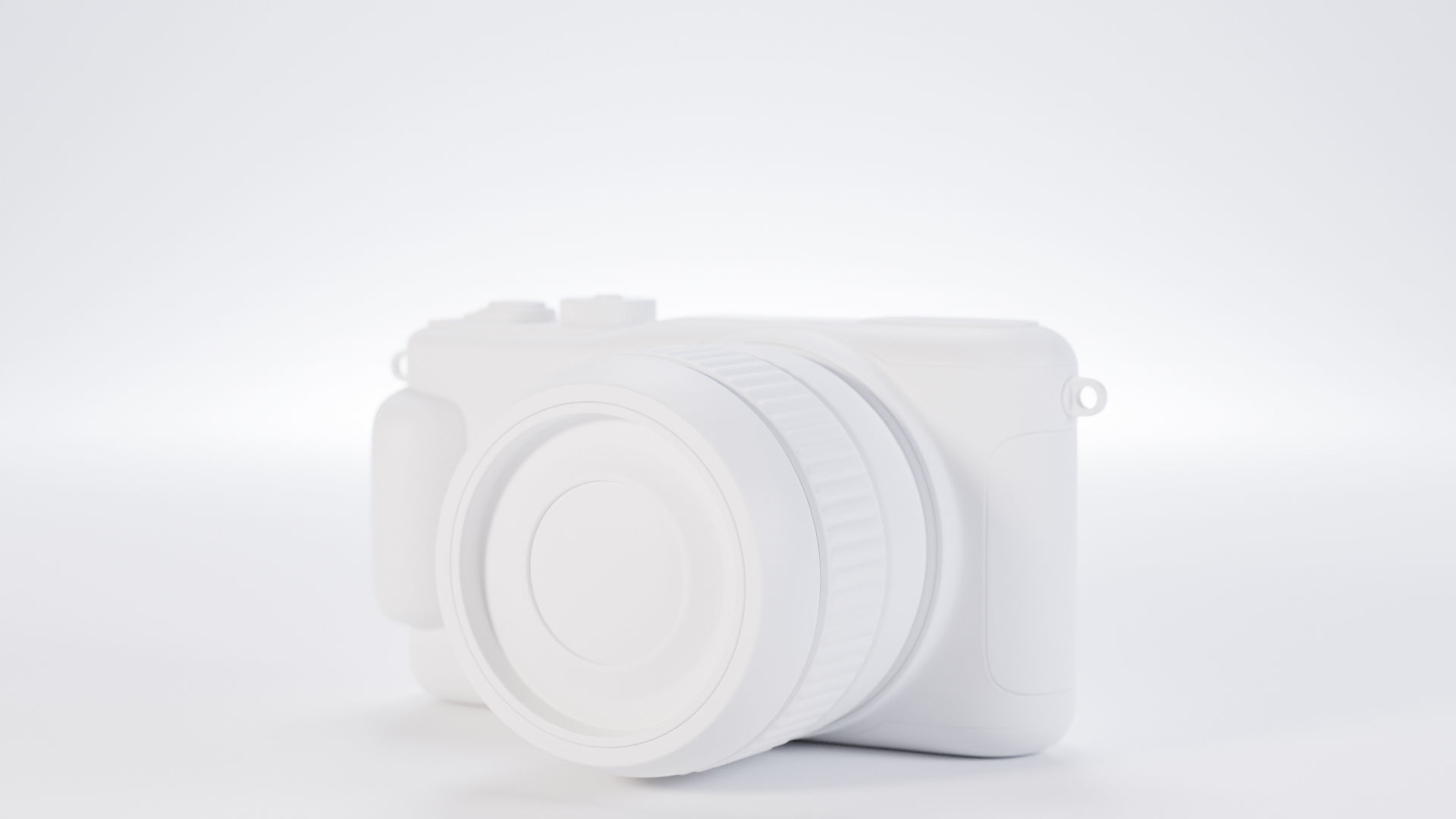 Pocket digital mirrorless camera Low-poly 3D model_22