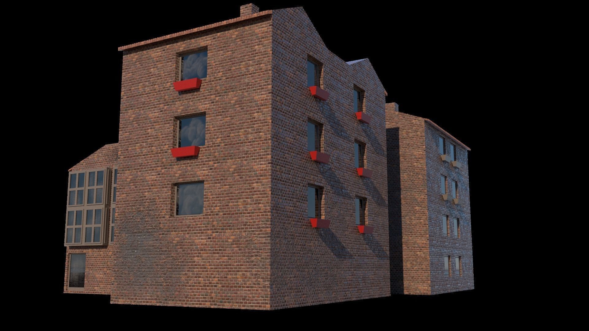 Edificios Low Poly Free low-poly 3D model_5