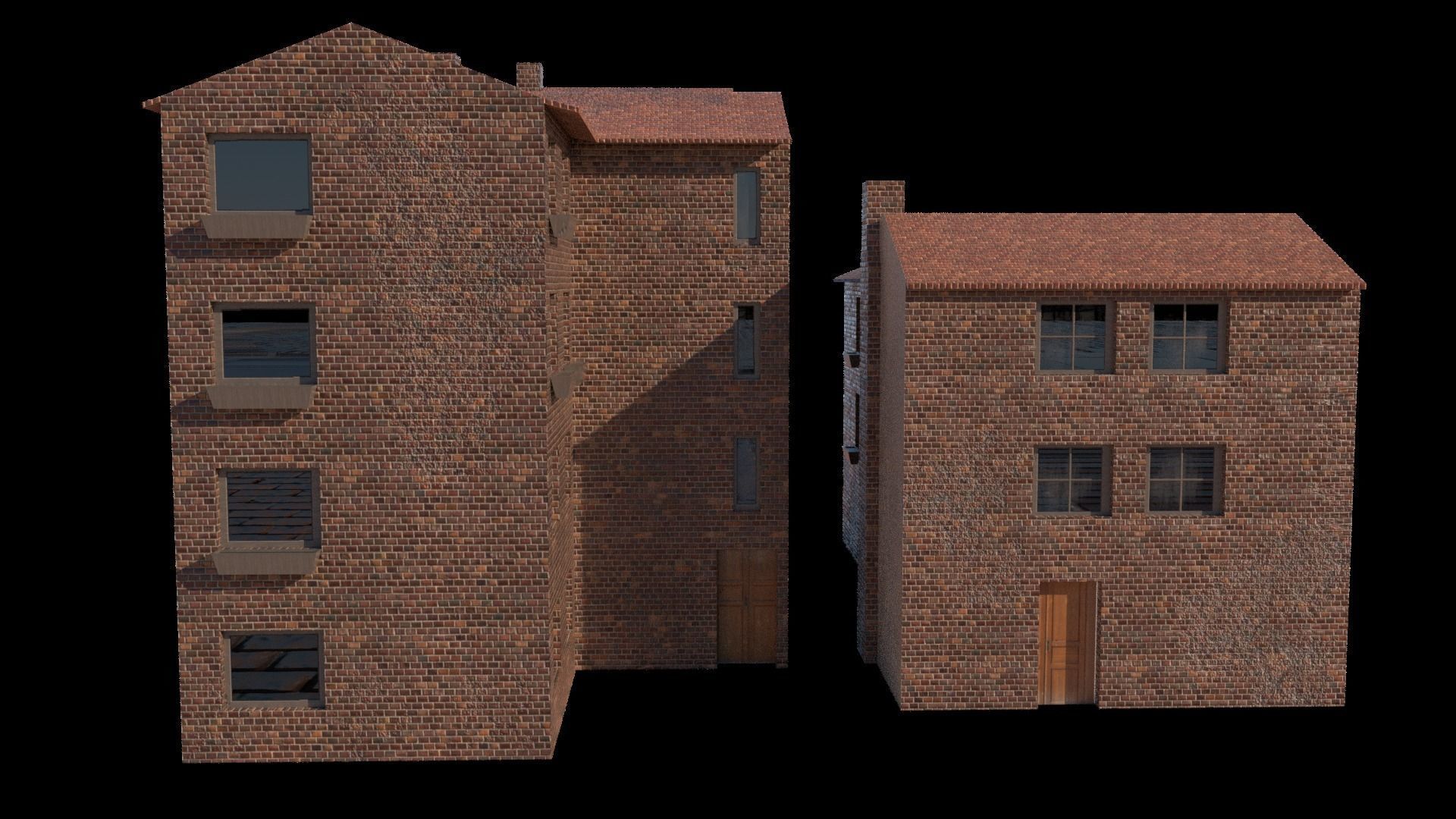 Edificios Low Poly Free low-poly 3D model_4