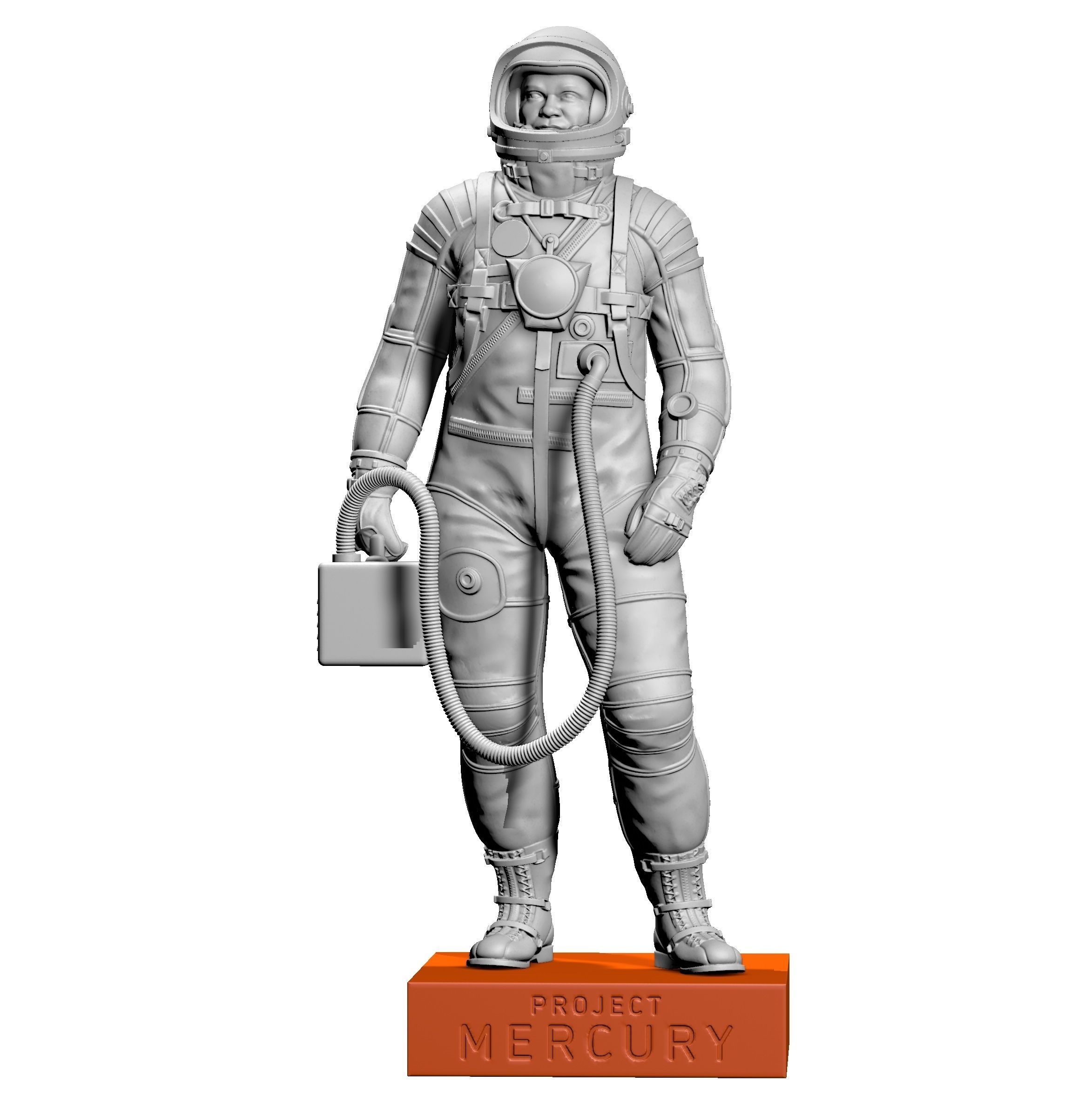 Mercury Astronaut Standing 3D print model_3
