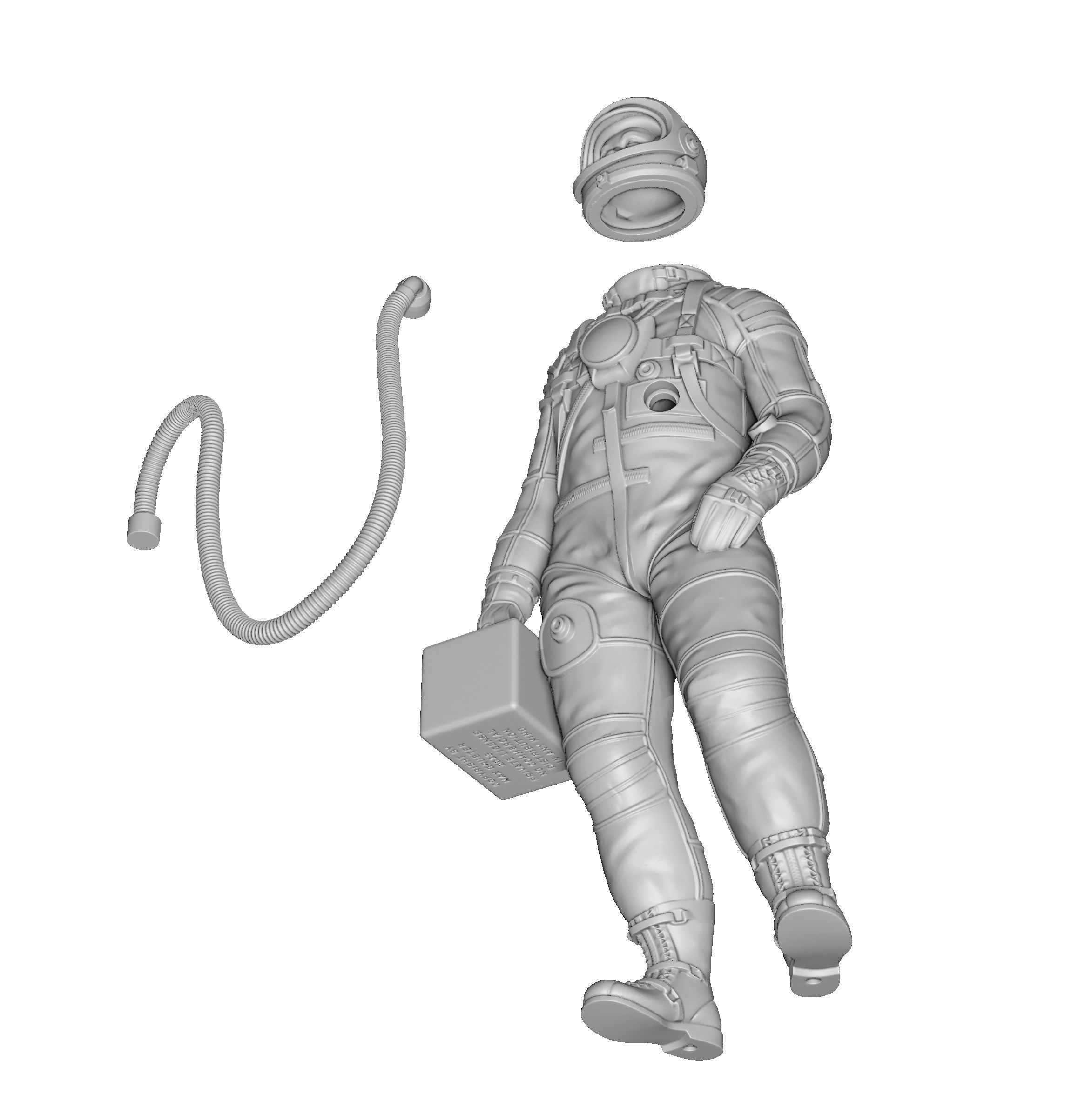 Mercury Astronaut Standing 3D print model_5